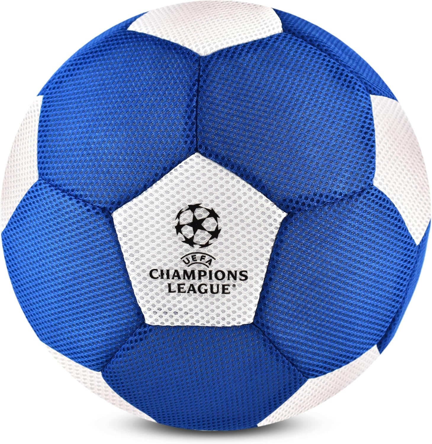 Hy-Pro Officially Licensed UEFA Champions League Football - Giant 14 Inch Mesh Ball for Football & Multisport Games Indoor and Outdoor - Soft & Bouncy Ball with Logo and Club Colours image number 1