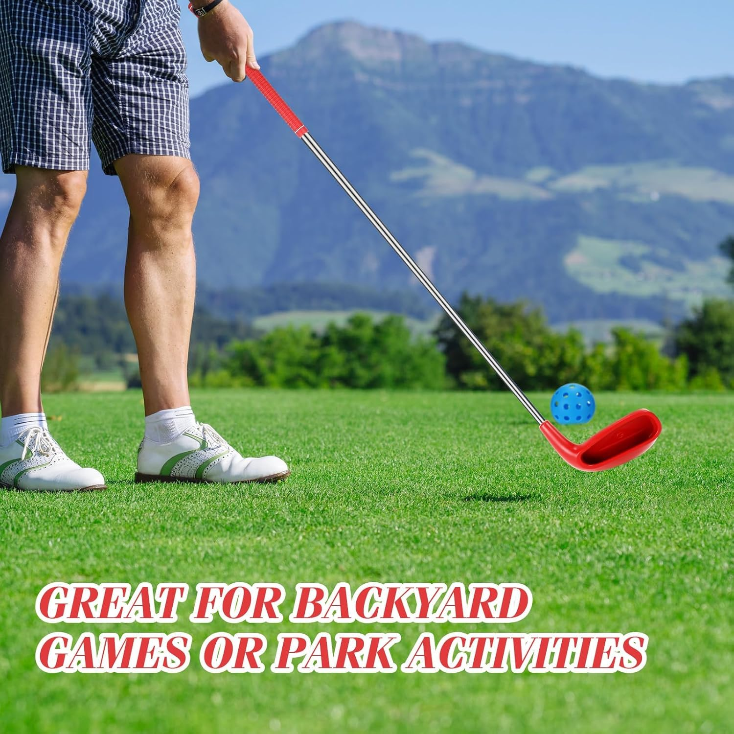 Golf Game Club Set 36" Plastic Golf Chipping Clubs with Oversize Heads for Home Backyard Bucket Game Outdoor Indoor Training Practice Adults(Right Hand) image number 4