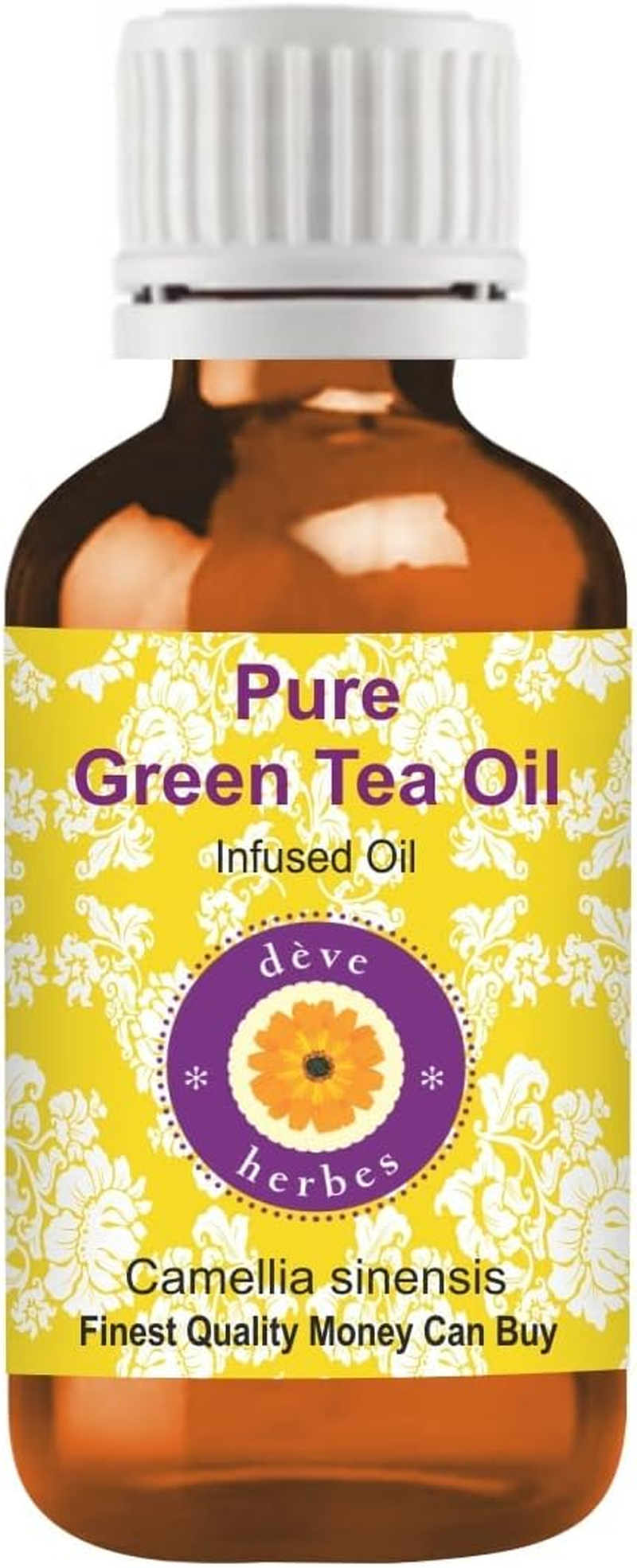 Deve Herbes Pure Green Tea Oil (Camellia Sinensis) Natural Therapeutic Grade Cold Pressed (No-Fragrance) 50Ml (1.69 Oz) image number 4