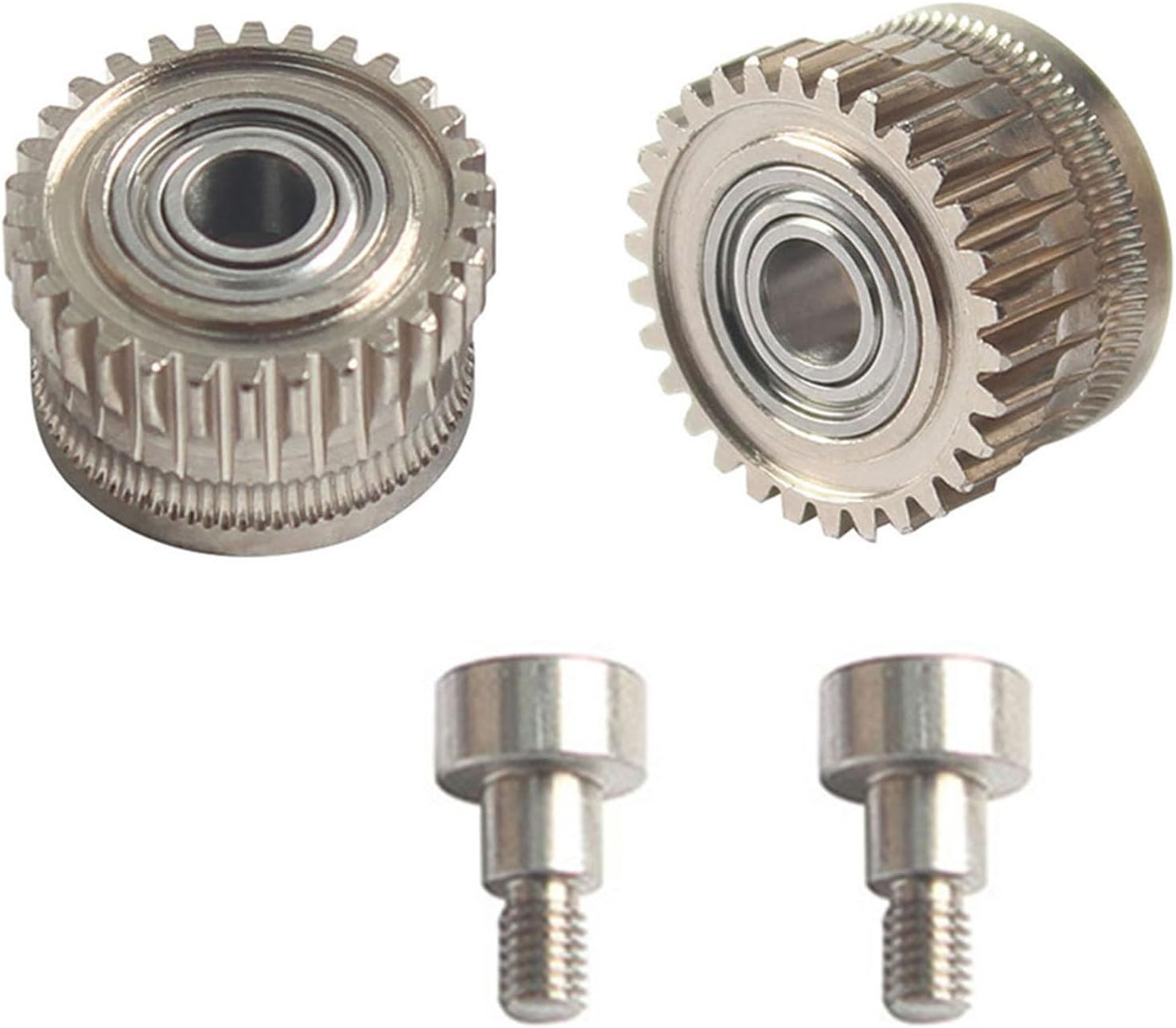 Extruder Gears Kit Compatible with Creality K1/K1 Max/K1C 3D Printer All Metal Filament Drive Gear Nickel Plated Hardened Steel Plating High Hardness 3D Printer Accessories Parts