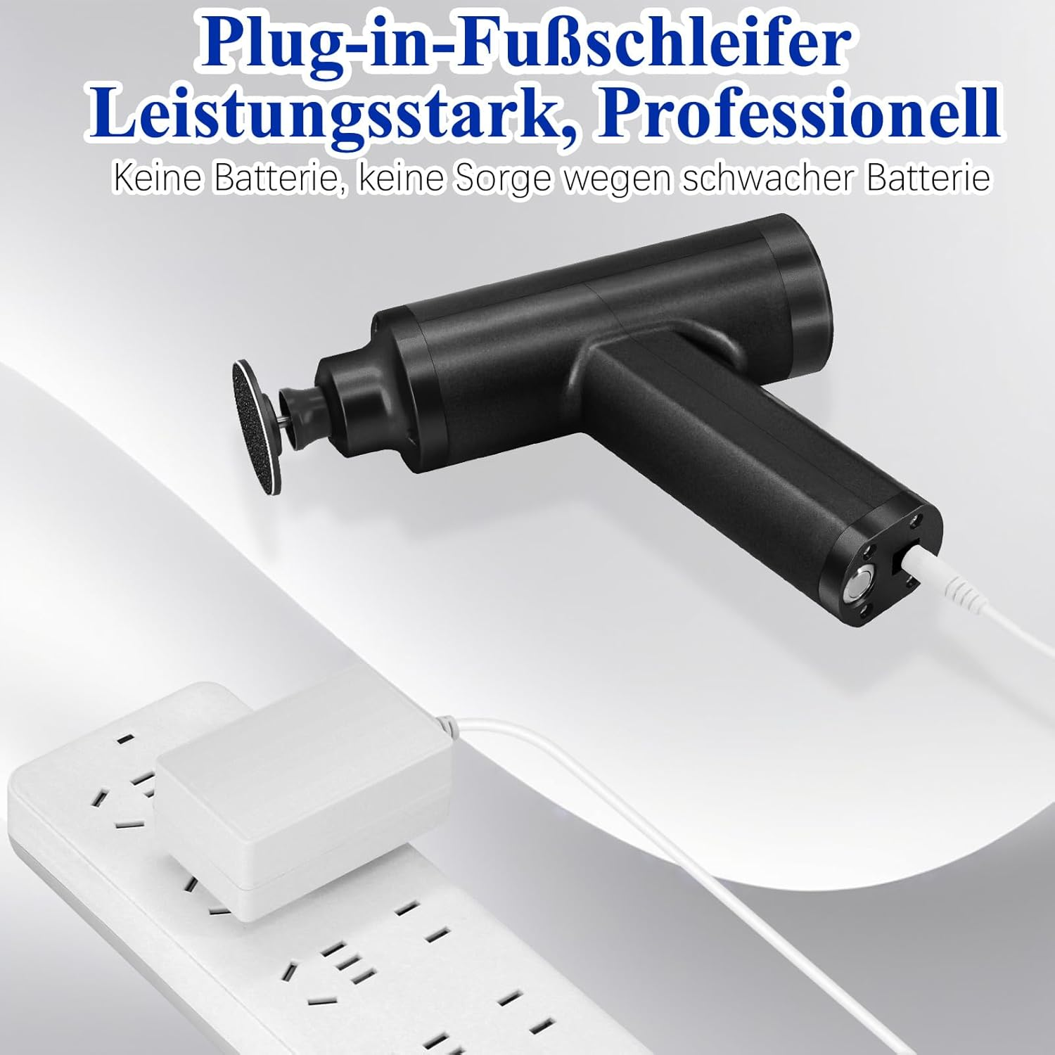 Electric Callus Remover, 4500 Rpm, Adjustable Speed, Professional Callus Remover, Electric Callus Remover, Pedicure, Electric Foot File, Black FCR-3 image number 3