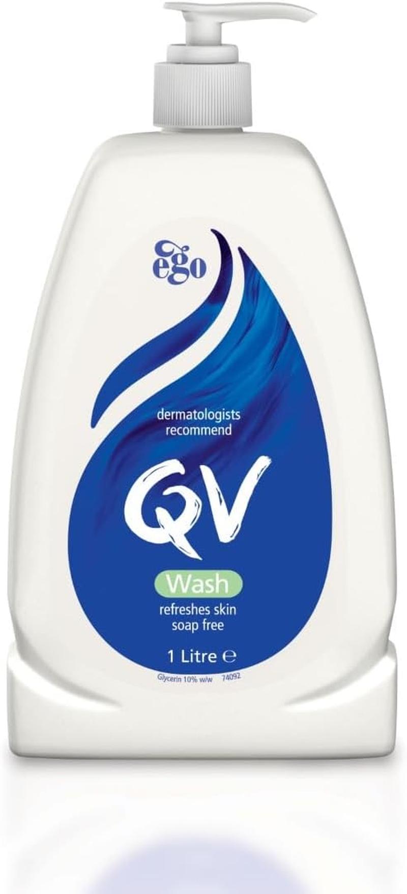 QV Wash Soap-Free Cleanser for Sensitive, Dry, and Eczema-Prone Skin - Dermatologically Tested - 1L image number 1