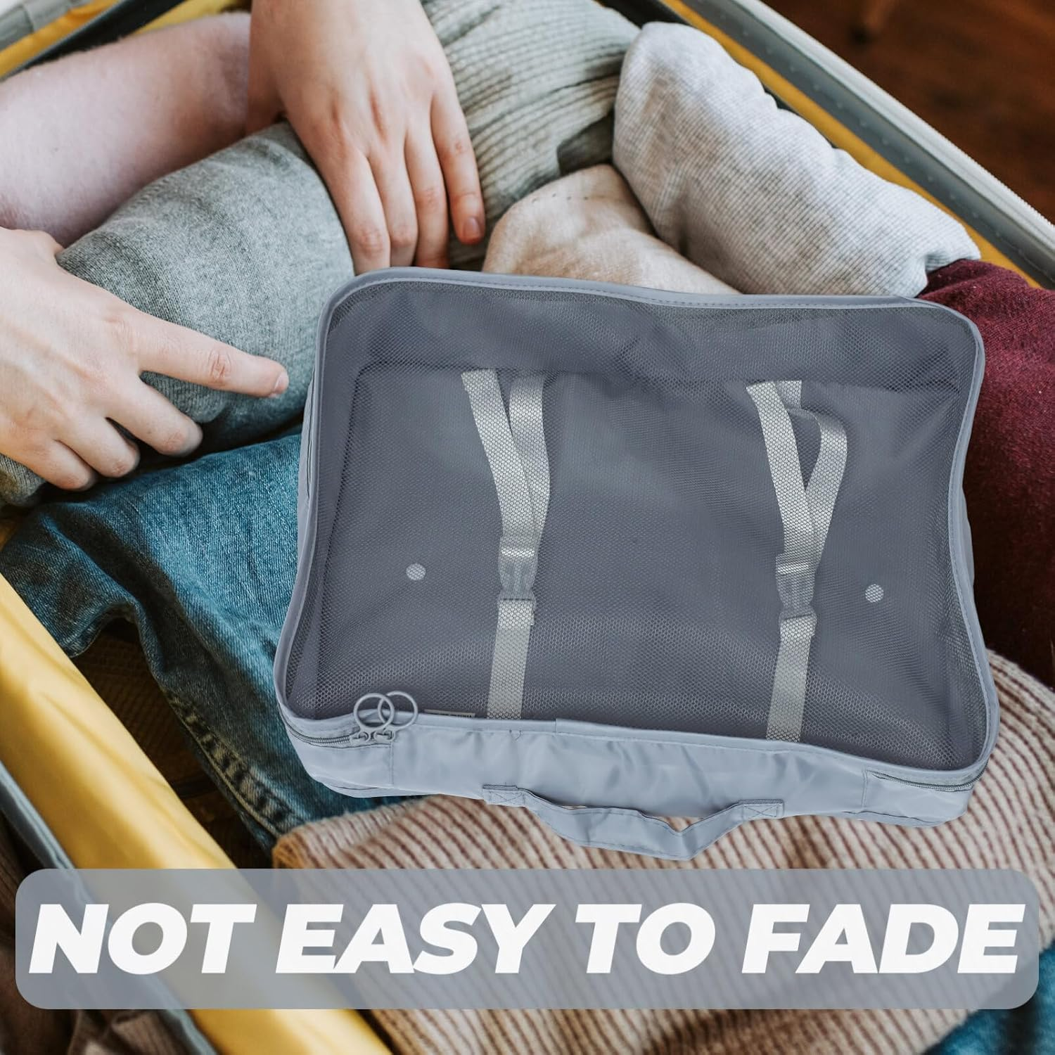 PACKOVE 7Pcs Travel Packing Cubes Suitcase Pouches Bag Organizer for Clothes Shoes Packing Bags Travel Cubes image number 3