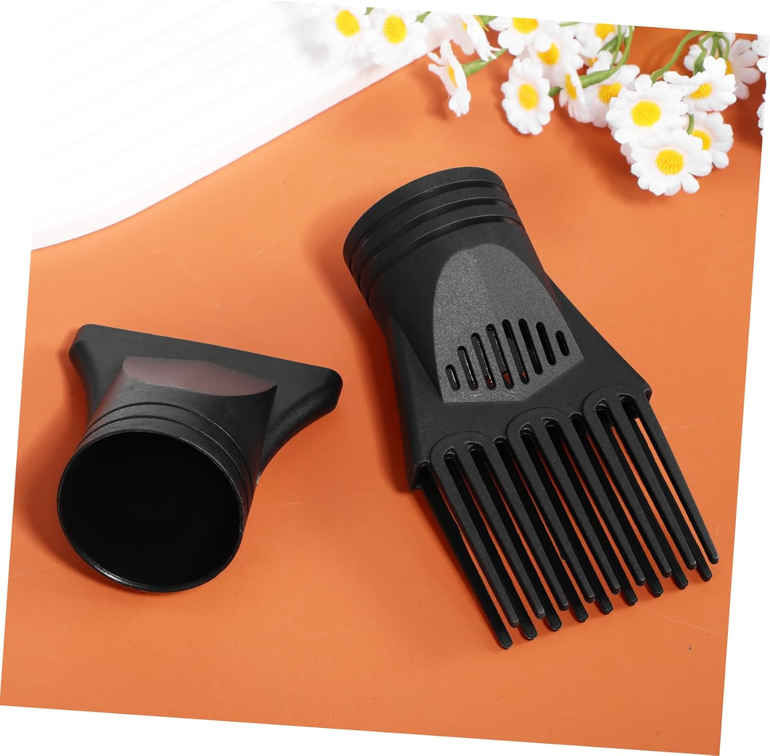 PENIKOKO 2Pcs Hair Dryer Comb Diffuser Nozzle Attachment Detangling Comb Concentrator for Blow Drying Compatible with Hair Dryers Durable Easy to Install image number 5