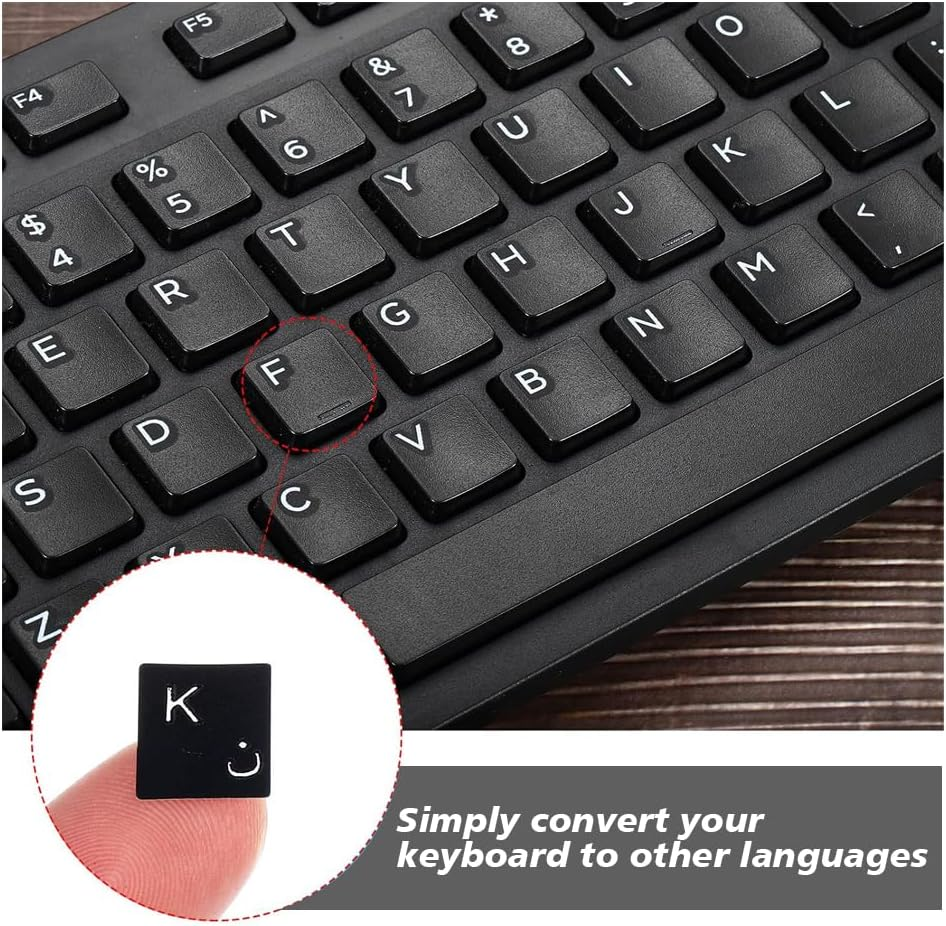 2 Pieces Transparent Arabic Keyboard Stickers with Letters for Laptop, PC, Desktop, Handy and Professional Computer Notebook image number 2