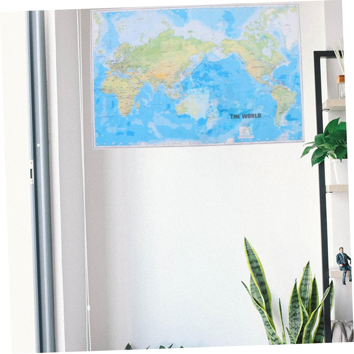 GAROZATION High- World Map Poster Wall Picture Laminated Wall Map for Home Office Decor image number 1