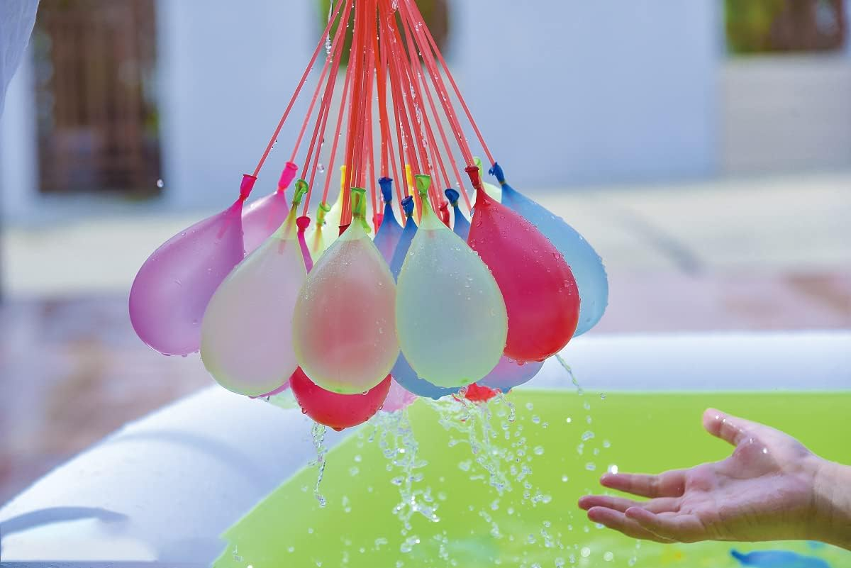 Multicolor Balloons (6 Bunches) 222 Color Balloons, Fast Filling, Automatic Sealing, Water Injection Balloons, Suitable for Outdoor Family Friends, Children'S Summer Camp Parties image number 1