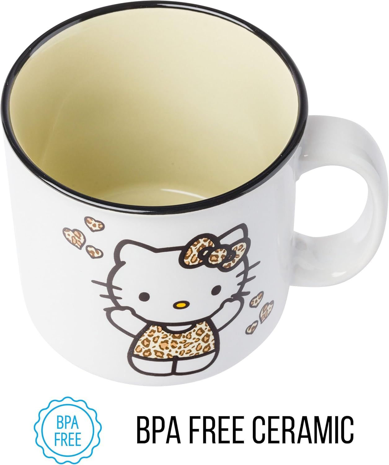Silver Buffalo Sanrio Hello Kitty Leopard Outfit Ceramic Camper Mug, 20 Ounces image number 5