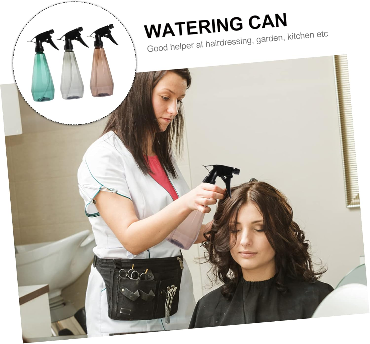 3Pcs Candy Plastic Watering Can Portable Garden Kettle for Indoor Plant Mister Continuous Spray Bottle