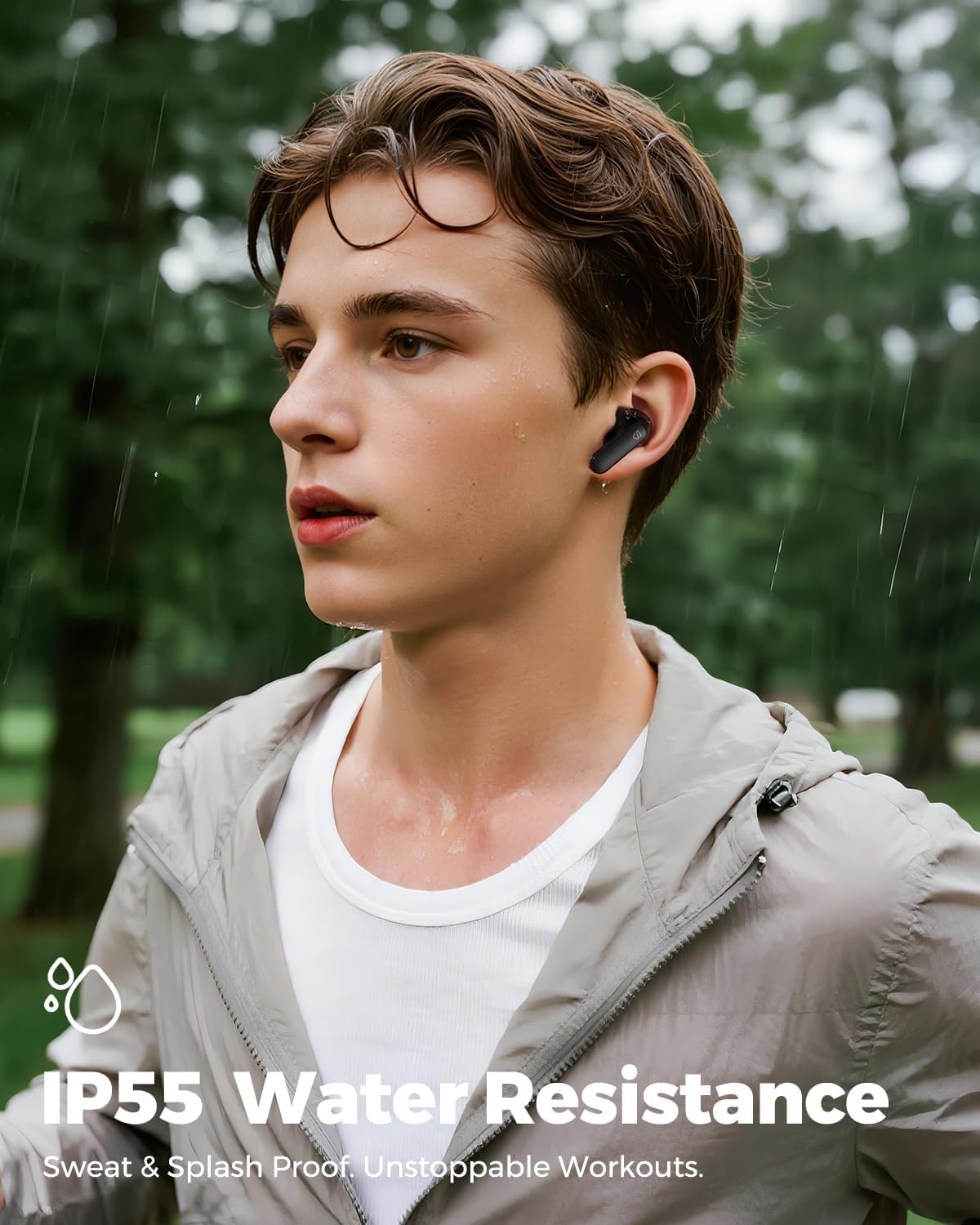 SOUNDPEATS Q3 Pro Noise Cancelling Headphones with FF ANC (-38Db), 13Mm Drivers with Powerful Bass Wireless Earbuds, BT 6.0, 42H Playtime, 4 Mics AI ENC Call, IP55, Fast Charge, App Customize EQ image number 3