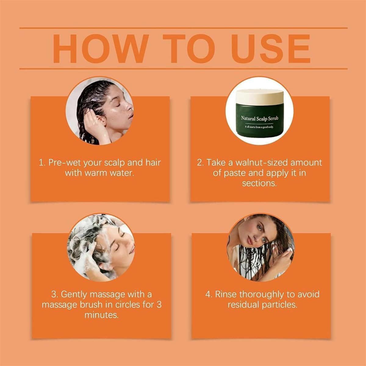 2Pcs Lissima Natural Scalp Scrub,Deep Cleansing & Nourishing Exfoliating,Moisturizing and Comfortable,Relieve Itchy Scalp & Dandruff, Gentle Formula, for All Hair Types image number 6