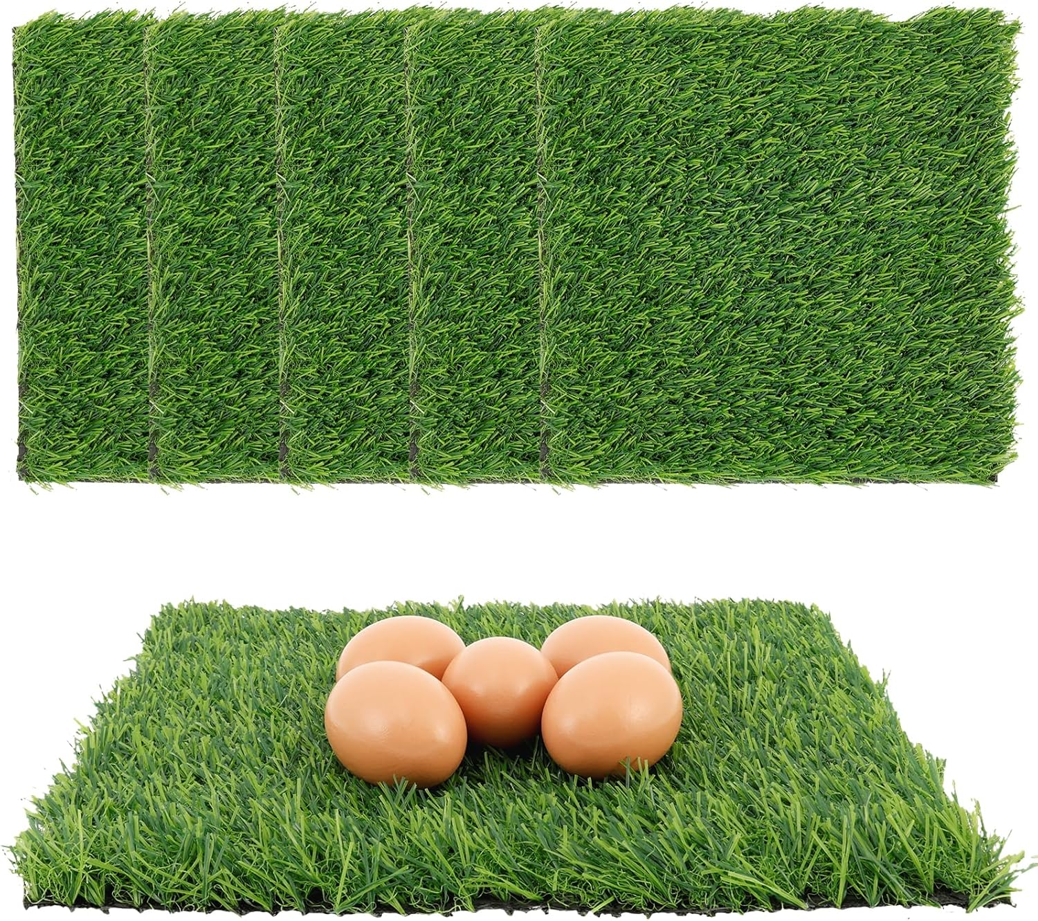 6Pcs 12Inch Chicken Nesting Pads Reusable Chicken Laying Pads Nonslip Hen Bedding Mats Washable Hen Coop Nest Liners Poultry Supplies for Laying Eggs(Green)