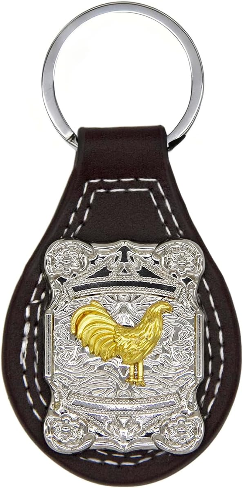 TOPACC Western Leather Keychain for Men Women Bag Charms Vintage Cowboy Key Rings for Western Accessories