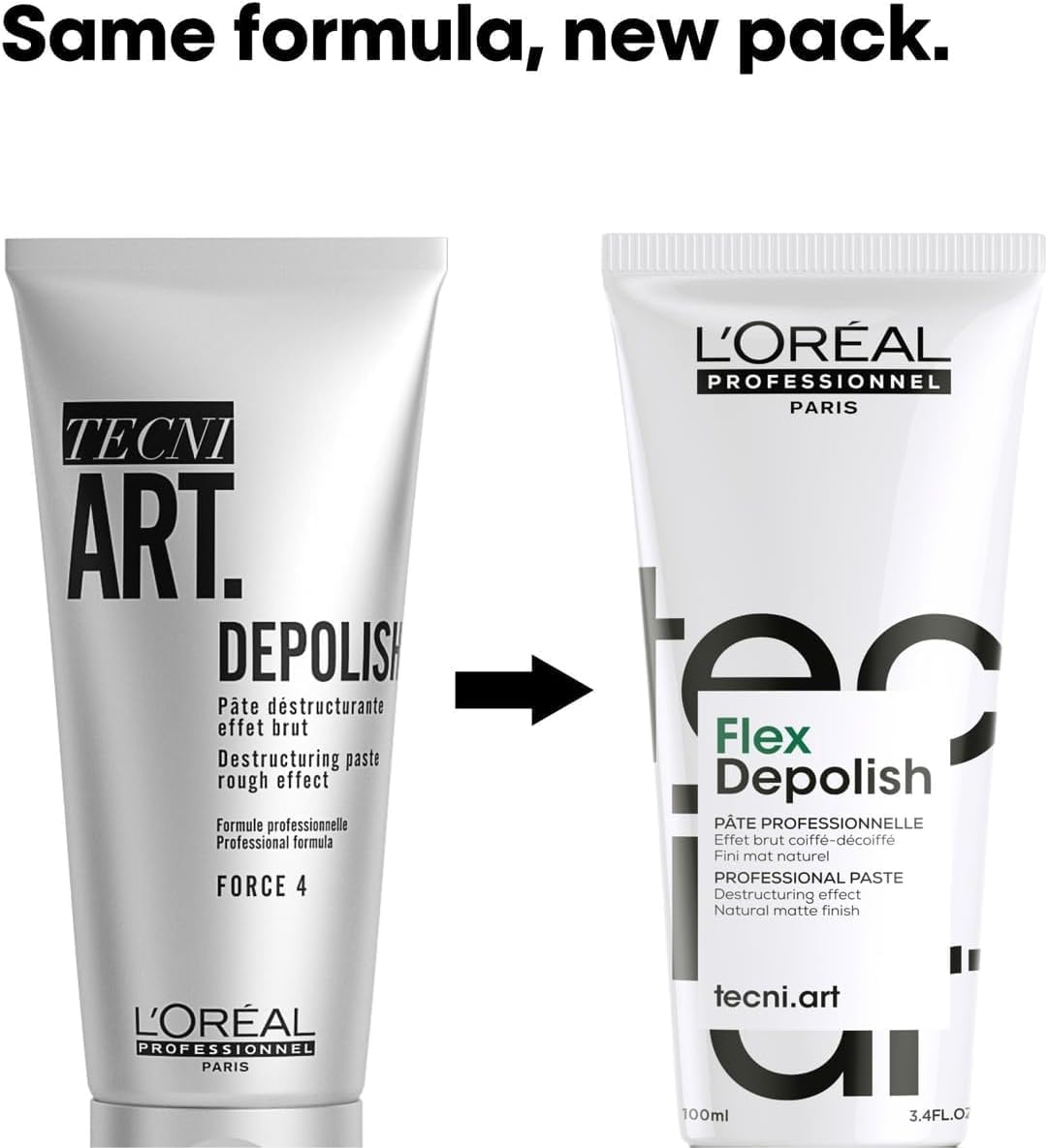 L'Or&eacute;al Professionnel Tecni.Art Flex Depolish | Salon Grade Depolish, Destructuring and Workable Hair Paste with Natural Matte Finish for a Disheveled Hairstyle Texturizing and Volumizing | 100Ml image number 4