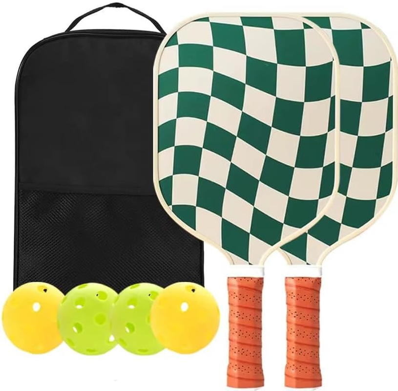 APEXORIGIN Pickleball Paddles Set of 2/4, 2 Fiberglass Pickleball Rackets, 4 Balls and 1 Portable Carry Bag, Aesthetic Pickle Ball Set for Men Women Beginners image number 5