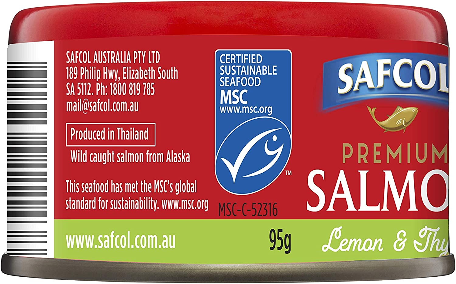 SAFCOL Premium Salmon Lemon and Thyme 95G Can X 12 image number 1