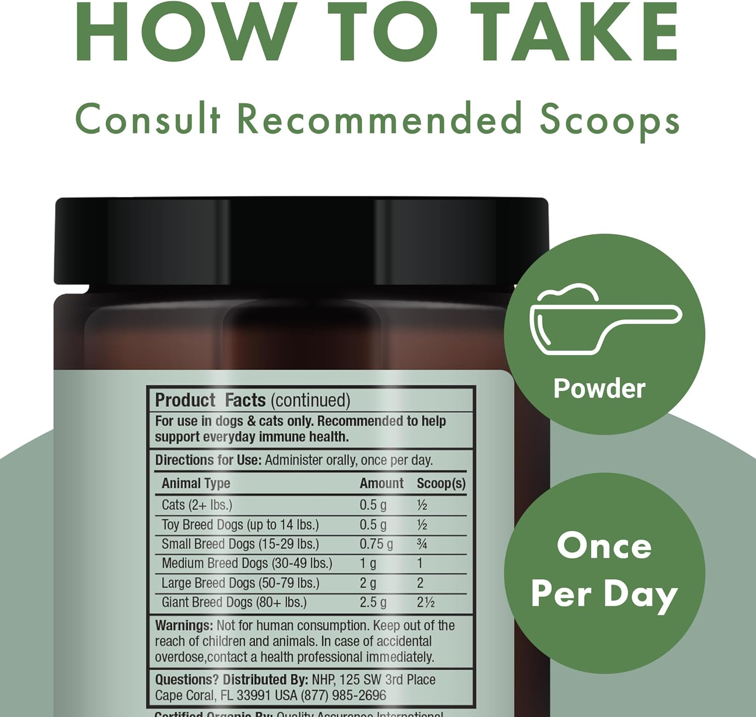 Dr. Mercola Bark & Whiskers Organic Fermented Mushroom Blend - Cat & Dog Supplement - Supports Digestive & Immune Health - Free from Additives, Filler & Gluten - 2.11 Oz. (60 Scoops) image number 5