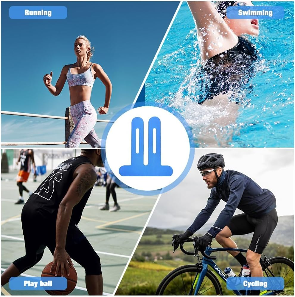 Precut Kinesiology Tape for Knees, 10 Pcs Knee Support & Stability Skin-Friendly Waterproof Physio Kinesiotapes, Knee Pain Relief Athletic Tape, Elastic Breathable Hypoallergenic Latex-Free Sport Tape image number 3