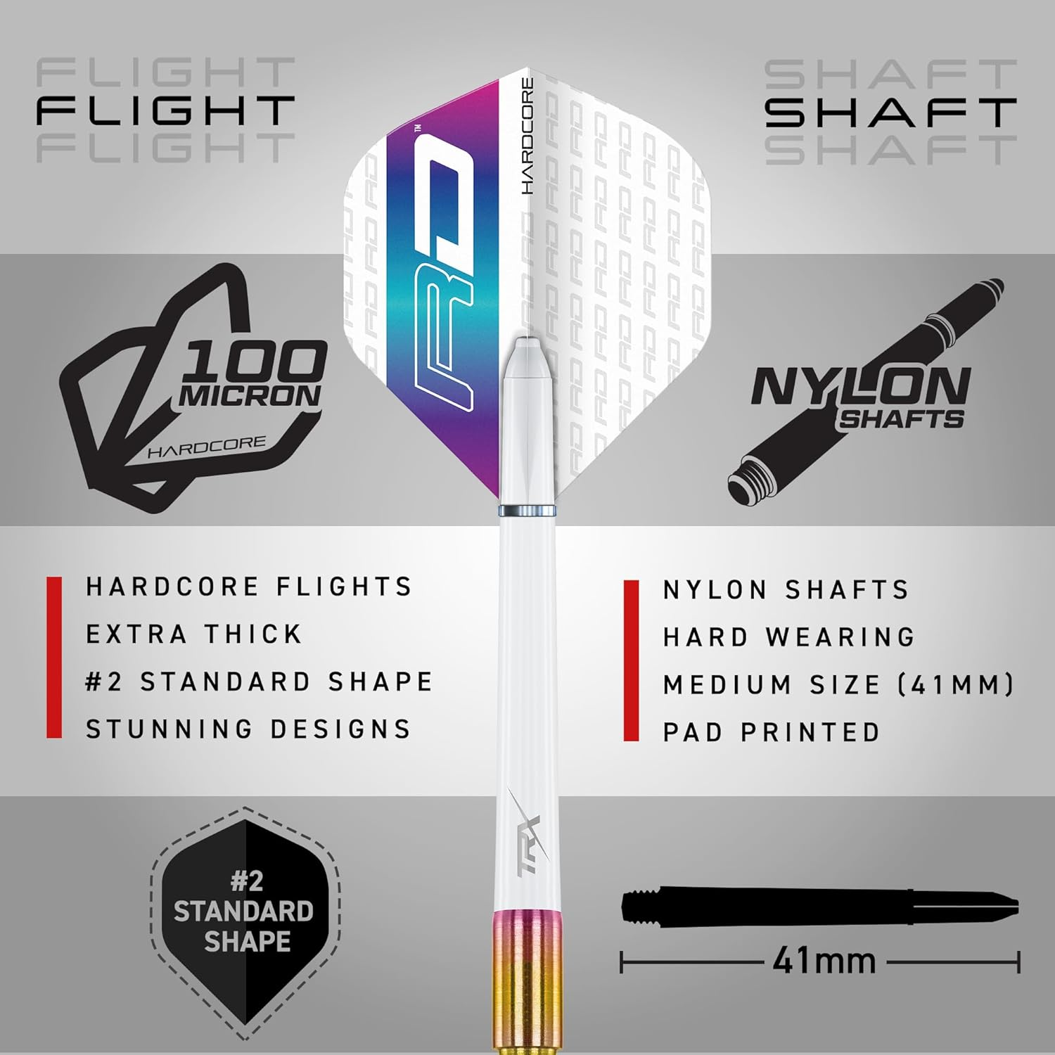 RED DRAGON Javelin Spectron Premium Tungsten Darts Set with Flights and Stems image number 2