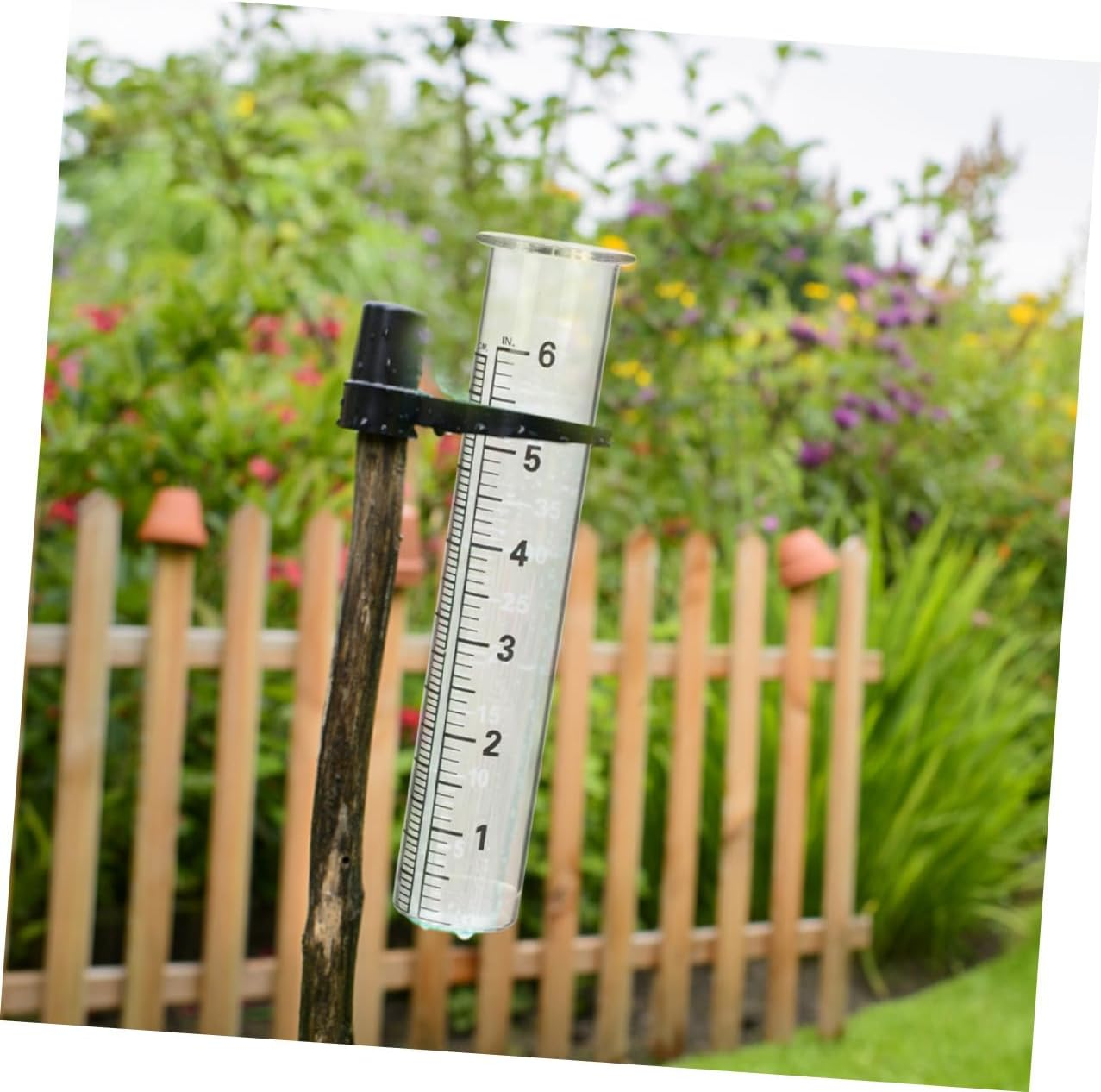 4Pcs Glass Rain Gauge Tubes with Measurement Scale Test Tube Rain Gauge Cylinders for Garden Outdoor Water Monitoring image number 2