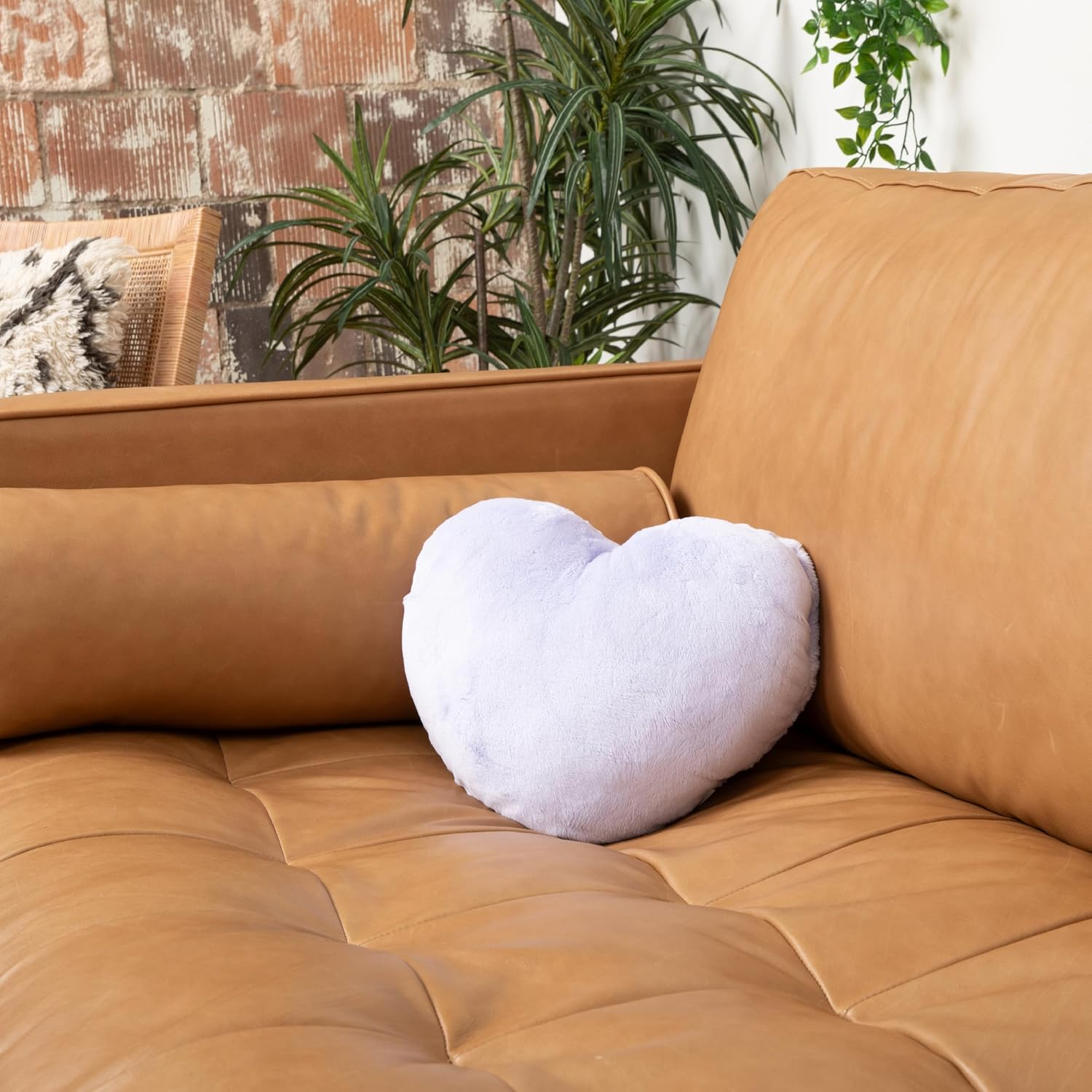 HUGIMALS Heart to Hug Pillow in Lavender | 5 Lb Cozy Weighted Pillow for Self Care Ultra Soft Sensory Heart Shaped Pillow for Comfort, Relaxation, Sleep - Thoughtful Gift for Adults and Teens image number 5