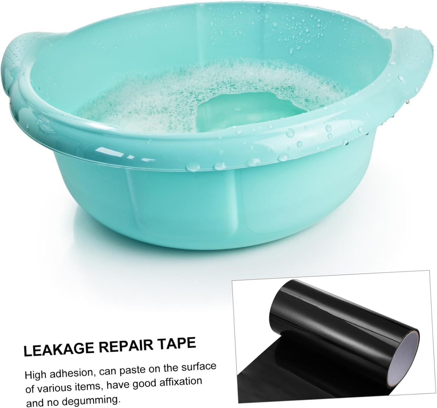 1 Roll Quick Repair Tape Waterproof Tape for Water Sealing Pipes Basins Car Awnings Buckets Self Adhesive Patches Black 20Cm X 1.5M image number 3