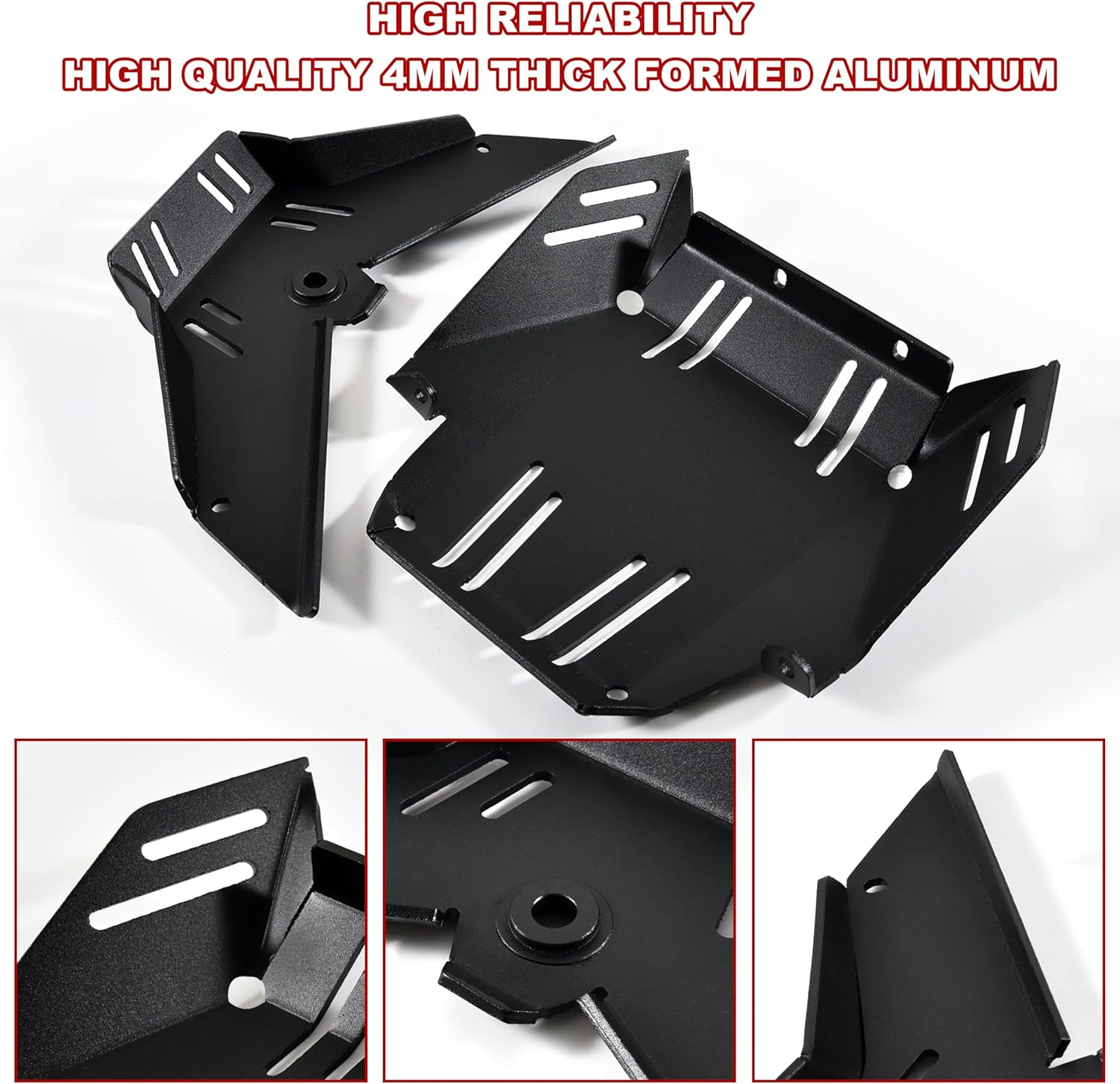 SAUTVS Aluminum Lower Protector Skid Plate for Can-Am Ryker, Lower Splash Guard Radiator Protector for Can Am Ryker 600 900 Sport & Ryker Rally Edition All Models Accessories (Replace #219401251) image number 2
