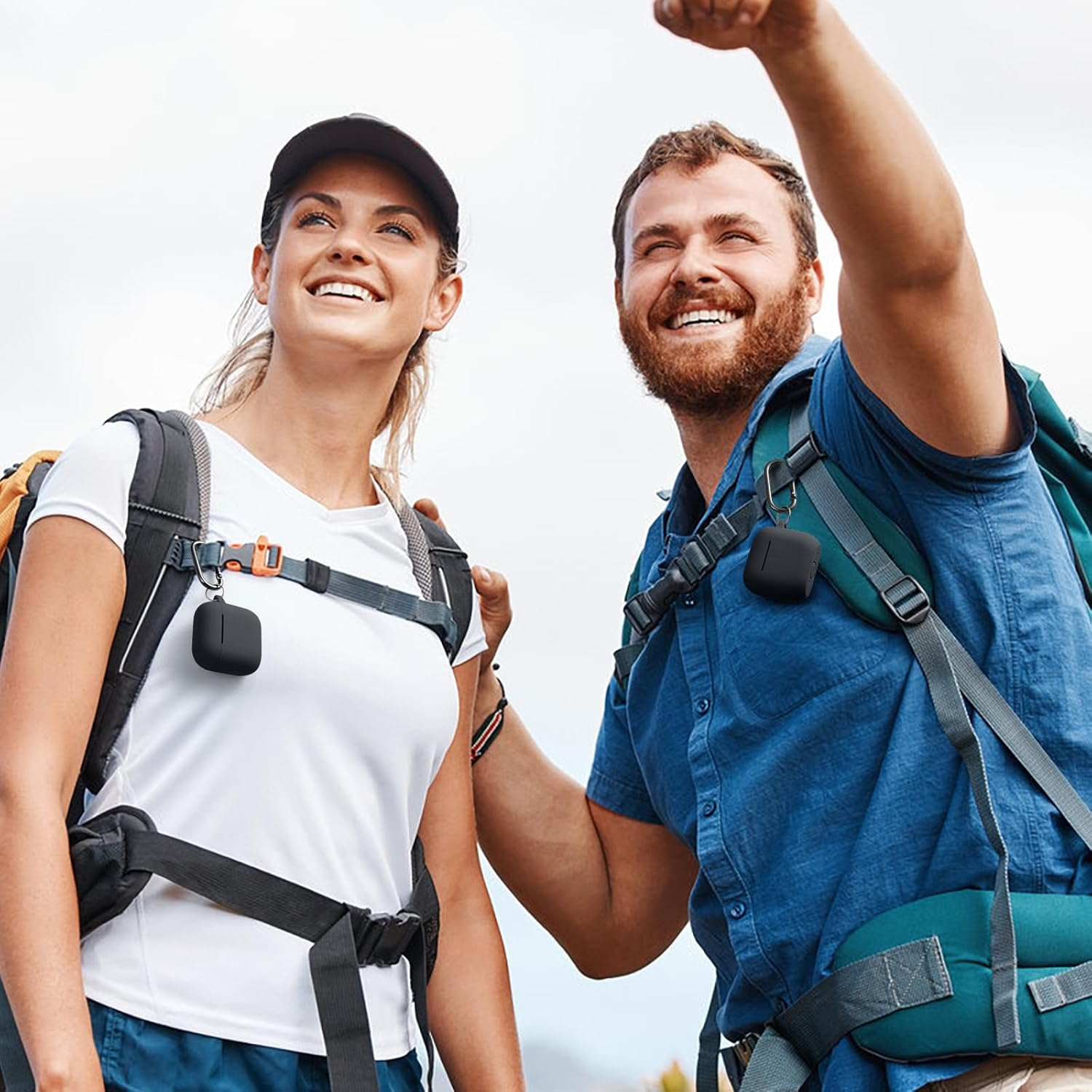 Ouwegaga Compatible with Airpods 4Th Generation Case Cover(2024), Soft Silicone Full Protective Cover for Airpods 4 Case with Keychain, Compatible with Apple Airpods 4 Case for Women Men, Black - Black image number 5