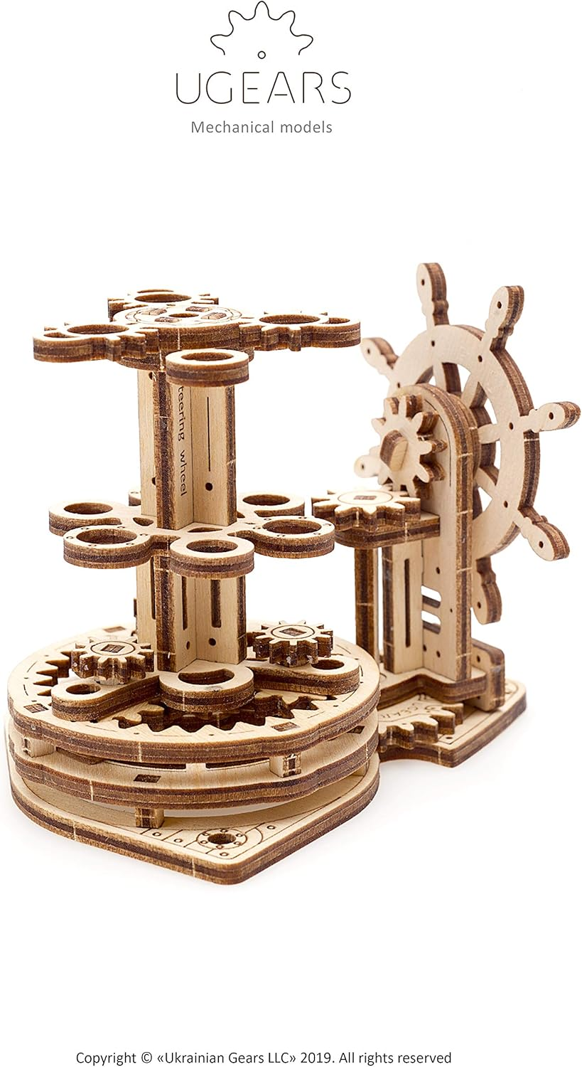 Ugears Mechanical Wheel Organizer Model Set image number 3