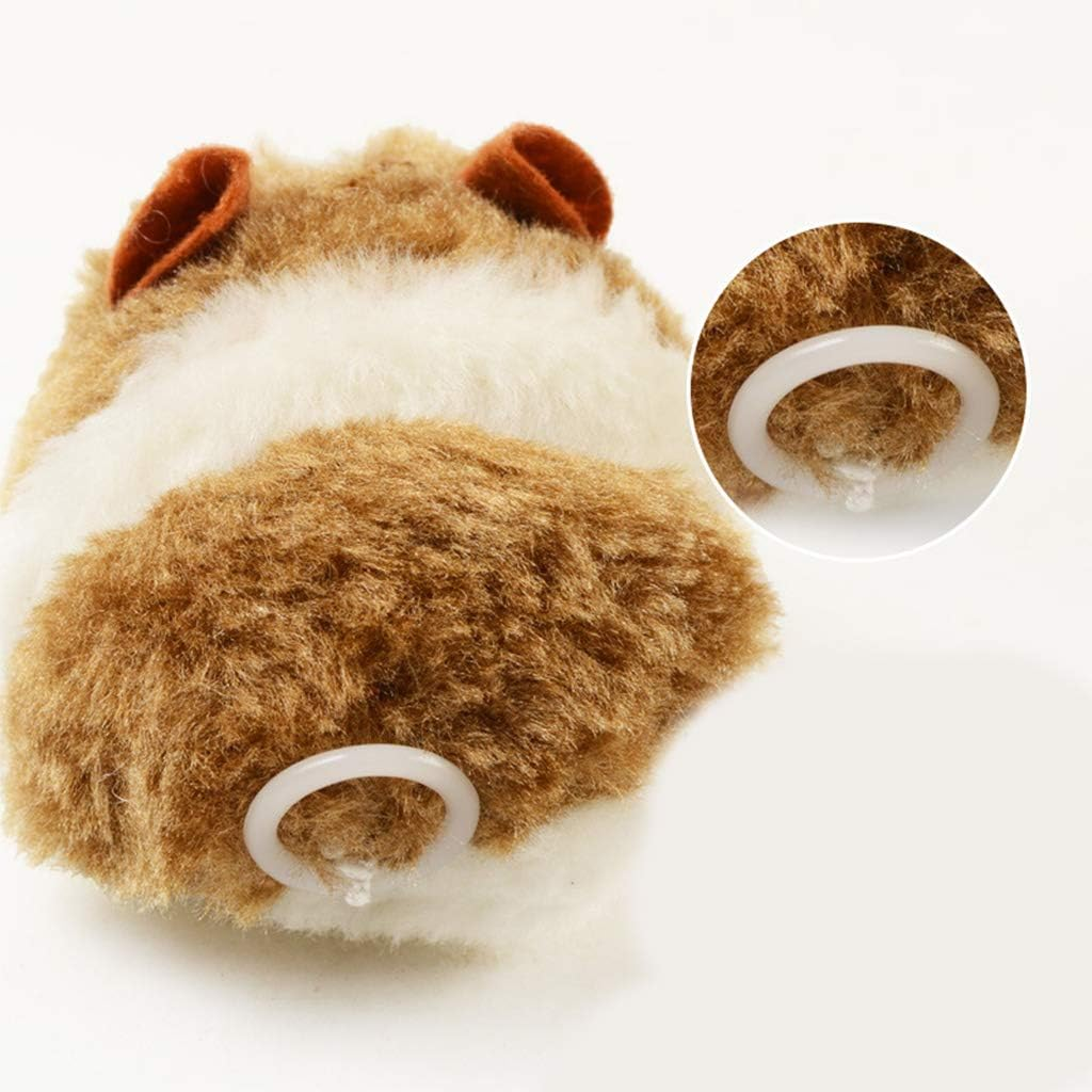 GUOJFEN Pull String Mouse Vibrating Movable Interactive Toy Fluffy Plush Mice for Cats Kitten Pets image number 4