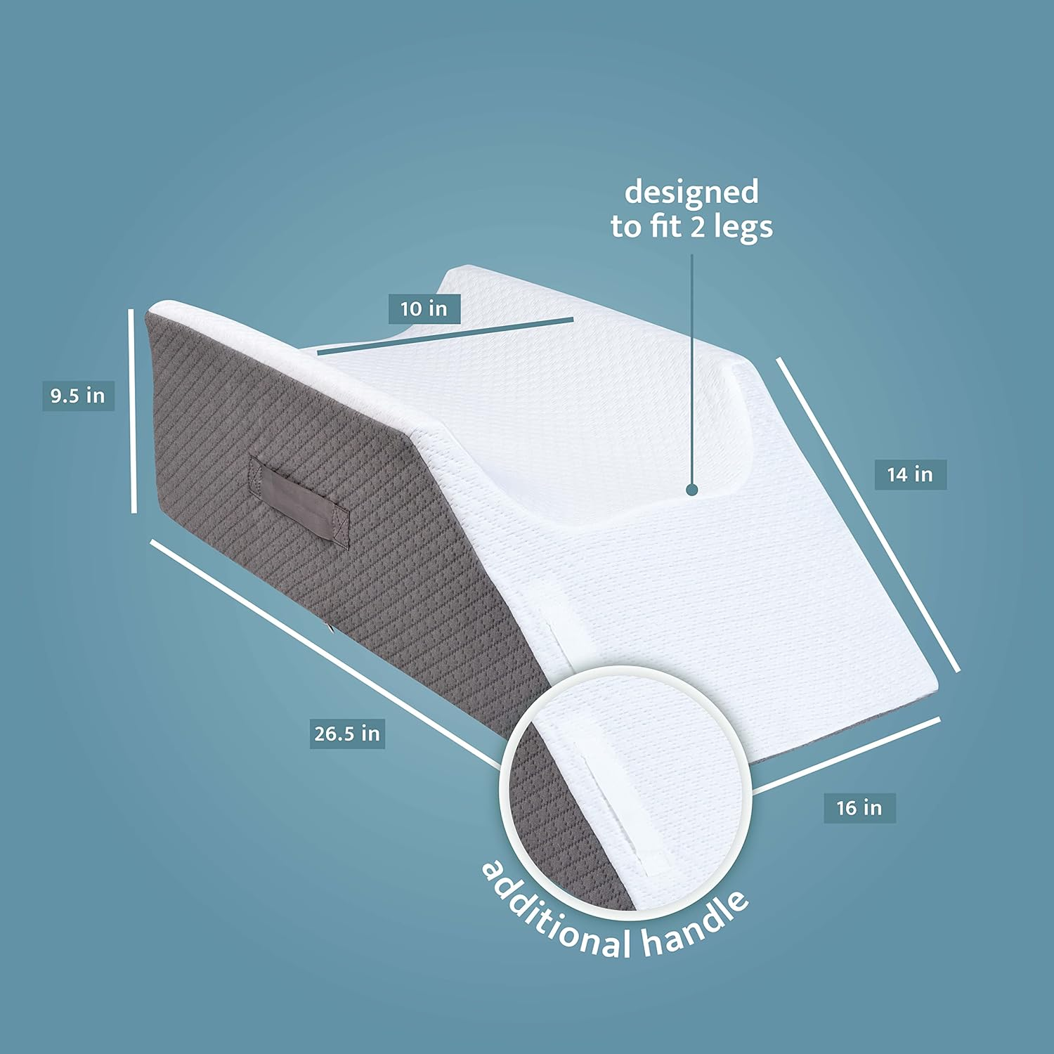 Kolbs Double or Single Leg Elevation Pillow | Post Surgery Leg Pillow (Double Leg) image number 5