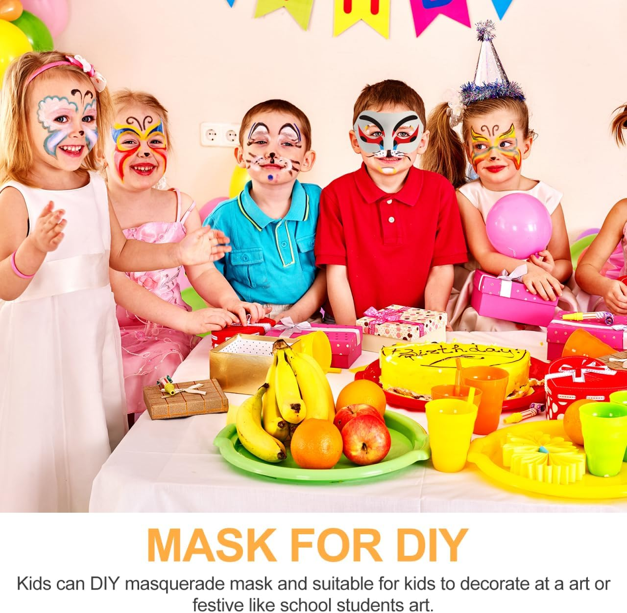 Alasum 30 Pcs DIY Pulp Mask DIY Crafts Bulk Kids Toys Prom Mask Blank Painting Masks Unpainted Masquerade Masks White Plastic Mask a Mask for Masquerade Party for Women Blank Mask Fox image number 6