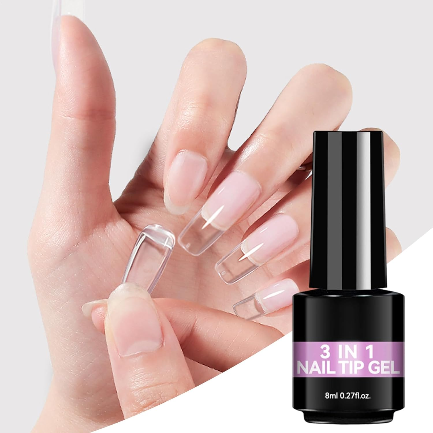 UV Nail Glue | 8Ml Odorless Fast Drying Adhesive,Extension Gel - for Beginners Professionals Home Salon Manicure Grooming Wedding Party image number 2
