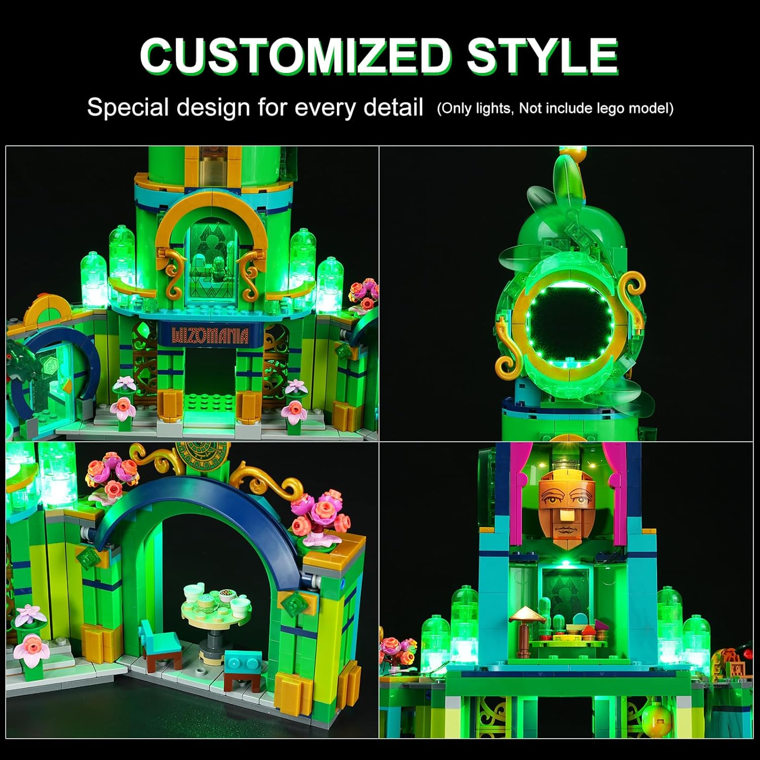 LED Light Kit for  Welcome to Emerald City 75684, Compatible with  75684, Lighting Set for Welcome to Emerald City Collectible Toy- without Model image number 3