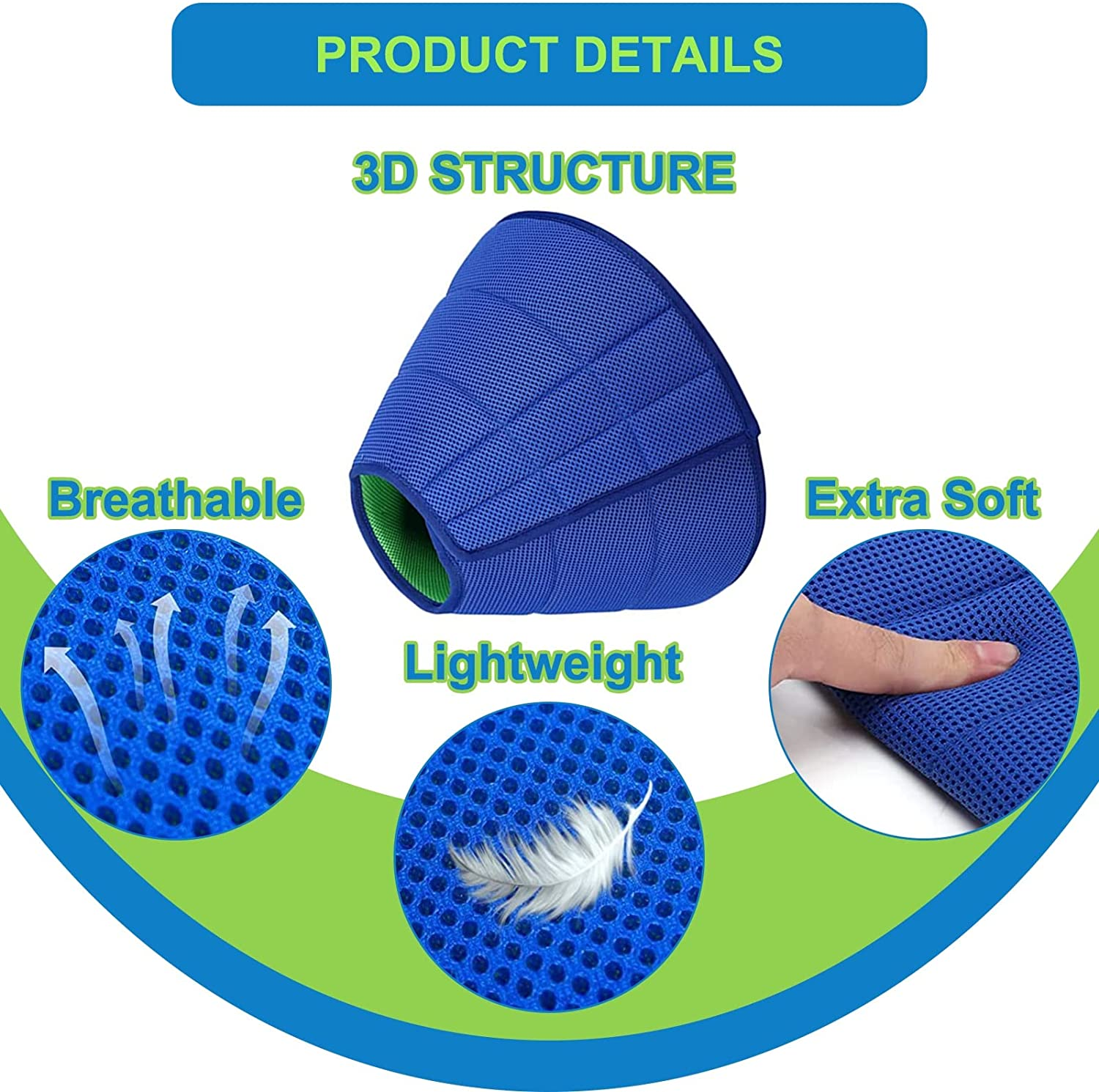 Extra Soft Dog Cone for Dogs after Surgery, Breathable Dog Cones for Large Medium Small Dogs and Cats, Lightweight Dog Recovery Collar for Pets image number 5