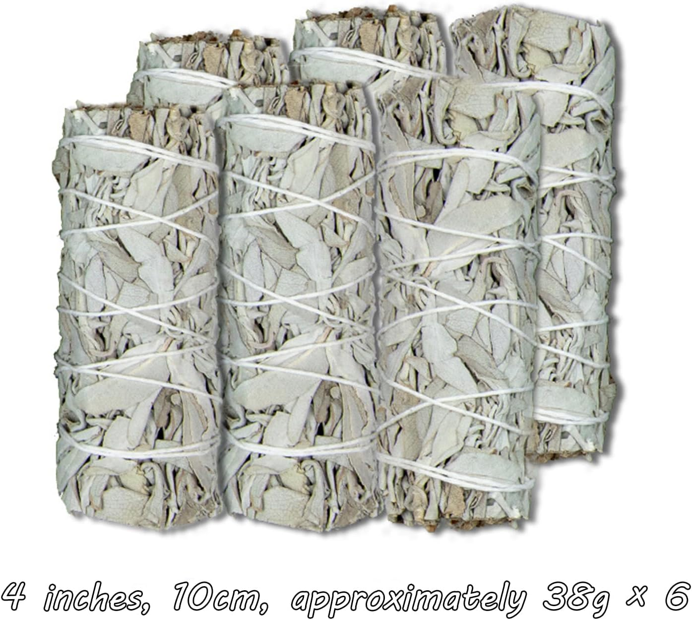 White Sage Bundles - 6 Pack-Sage Smudge Stick for Home Cleansing Incense Healing Meditation & Other Smudging Rituals and Premium California White Sage Incense 4 Inches Long image number 4