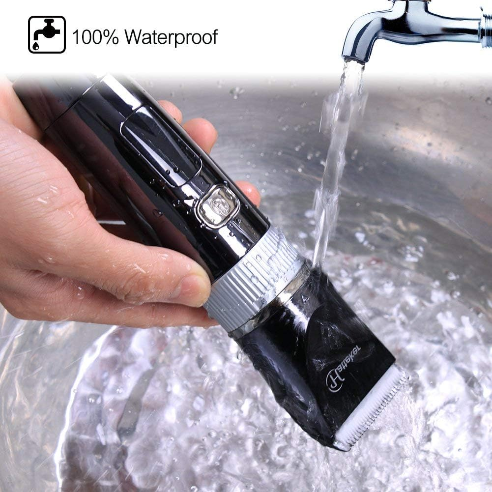 Hatteker Hair Trimmer Pro Hair Clippers for Men Haircut Beard Trimmer Hair Cutting Kit Cordless USB Rechargeable Waterproof LED Display image number 6