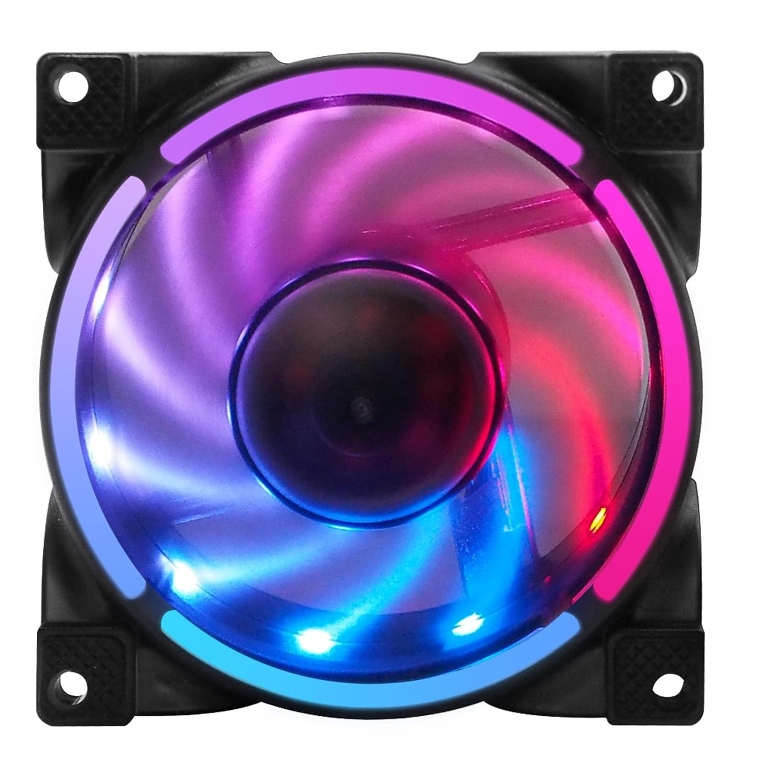 80Mm ARGB Silent Case Fan with RGB Lighting 800-2500RPM High Speed High Airflow PC Fan for CPU Cooler Radiator Computer Case Cooling