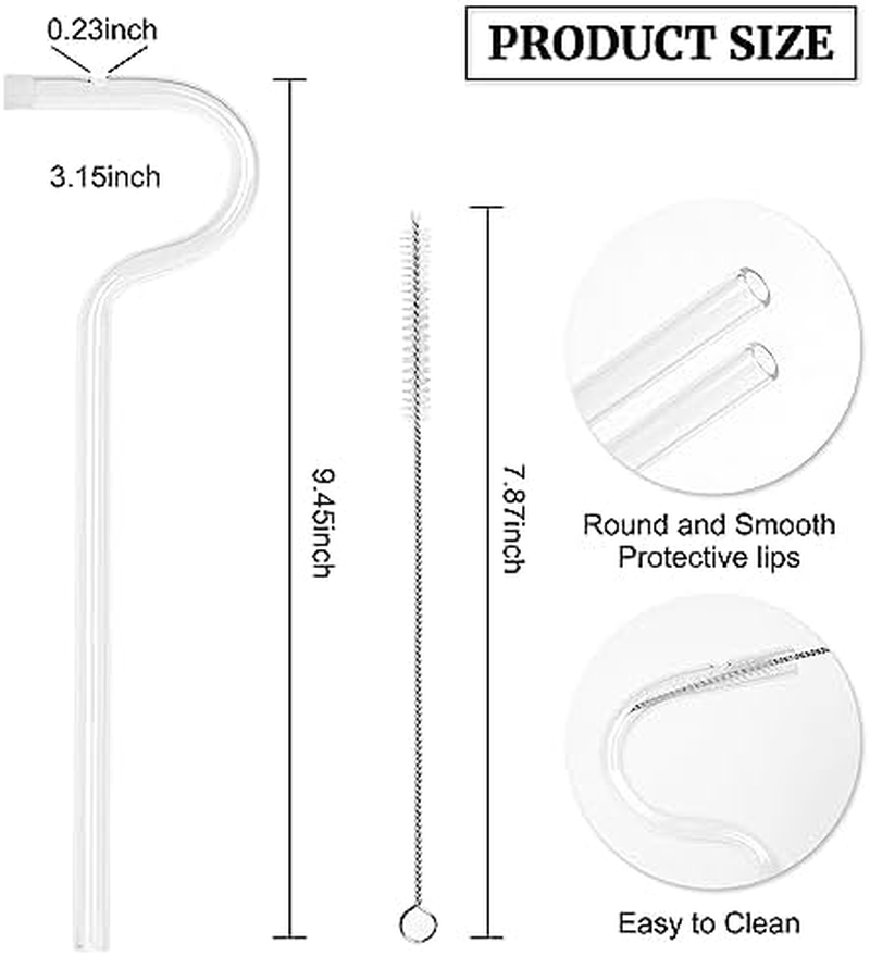Anti Wrinkle Straw, 3 Pack Reusable Glass Drinking anti Wrinkle Straw, Lip Straws for No Wrinkles, Side Sideways Straw Wrinkle Free image number 3