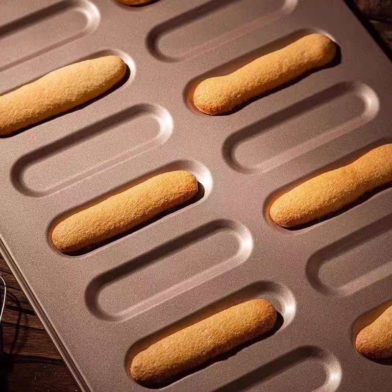 Non-Stick Baking Pan Carbon Steel Baking Mould (14 Cavity Eclair Baking Pan) image number 2