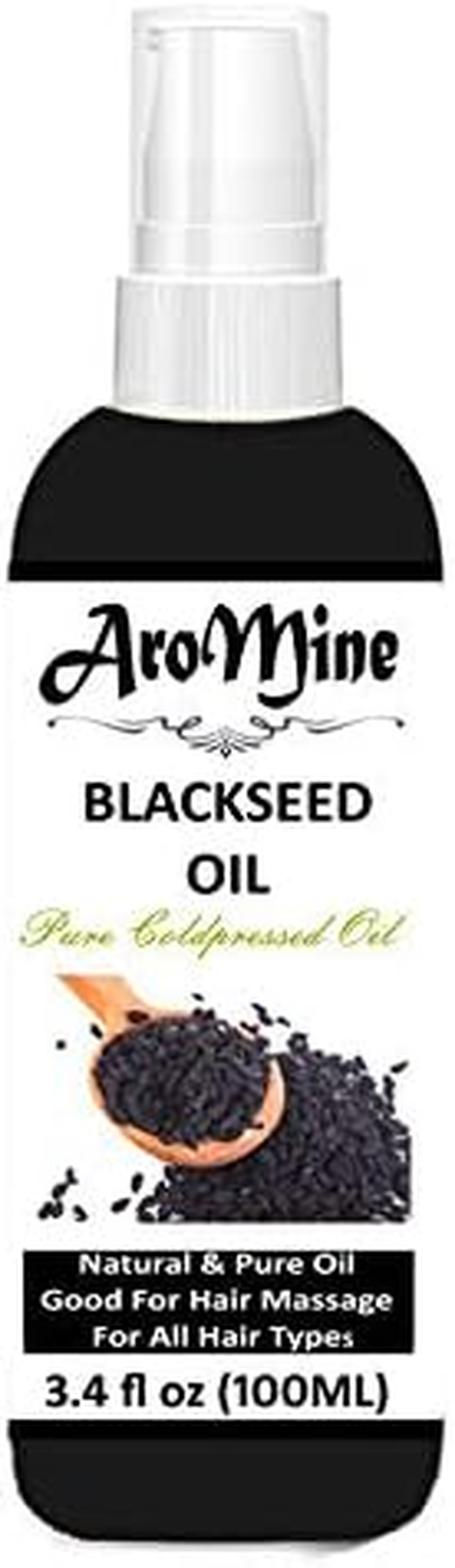 Aromine Pure & Natural Cold Pressed Black Seed Oil (Kalonji Oil) for Hair Growth, anti Hair Fall, anti Dandruff & for Healthy Scalp-(100Ml) image number 1