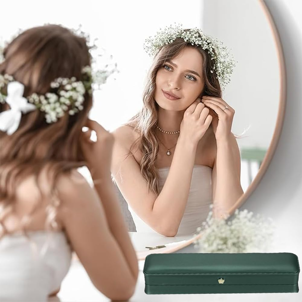 1 PCS Long Velvet Chain Necklace Gift Box, Pendant Long Chain Case, Elegant PU Leather Jewelry Gift Case, for Birthday Anniversary Wedding,Engagement,Proposal image number 5