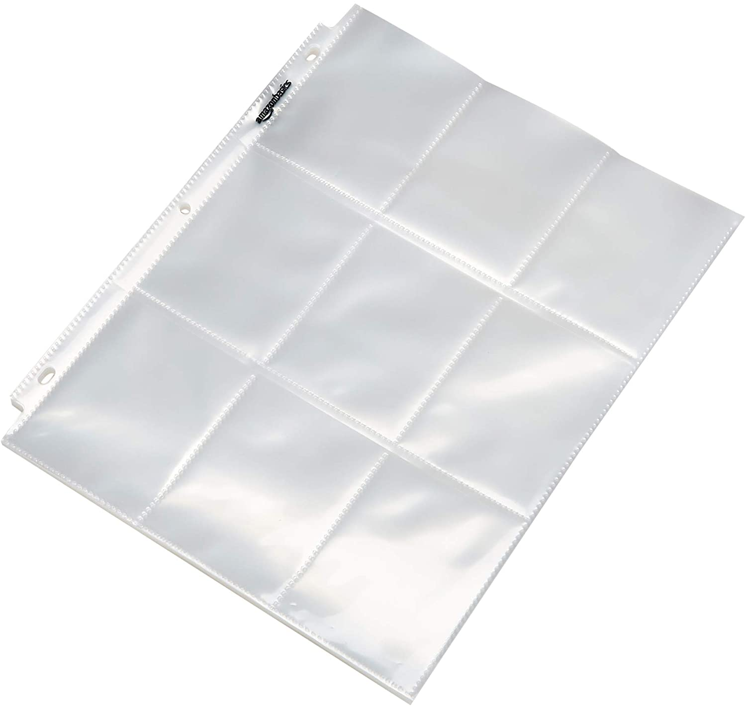 Amazon Basics 9 Sleeve Card Protectors Binder Sheet - 100-Pack image number 3