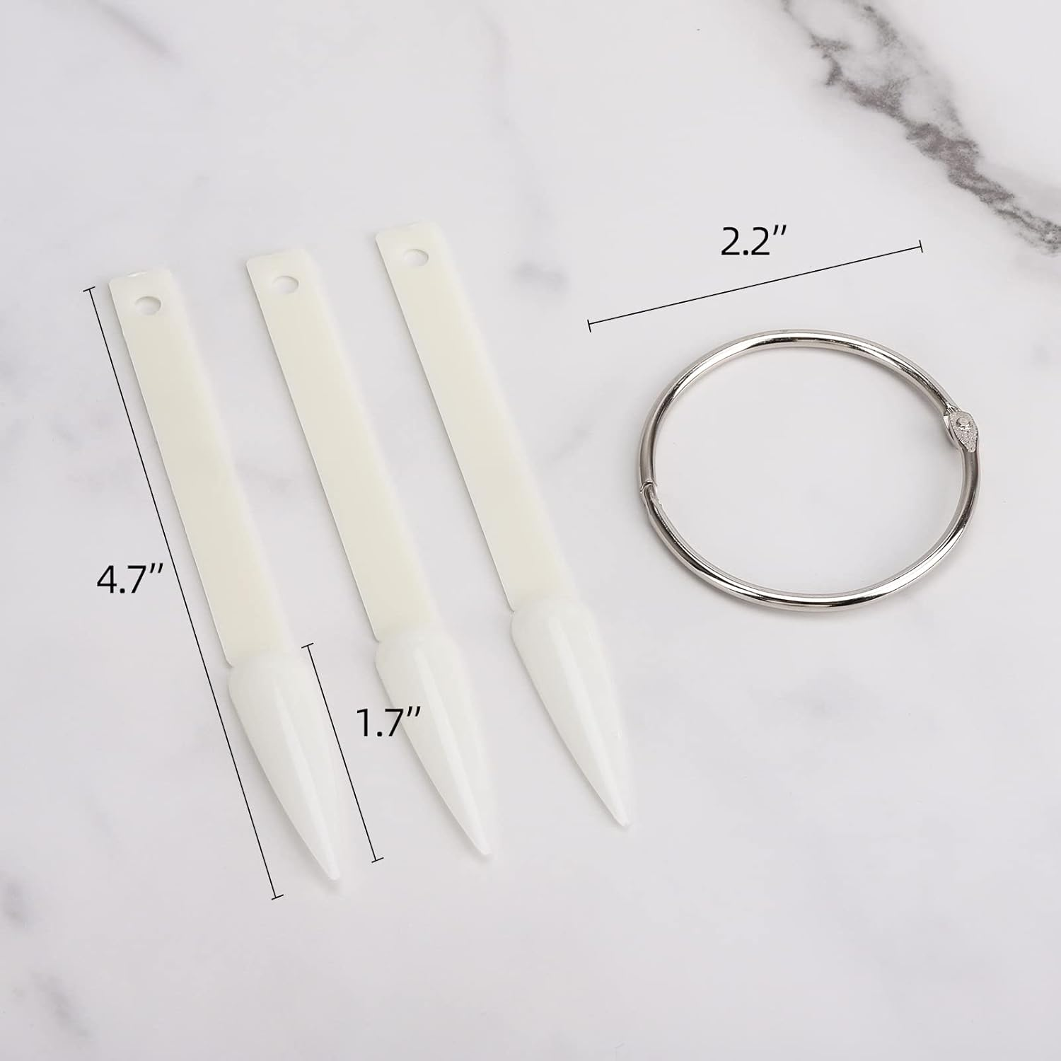 160 Pieces Nail Swatch Sticks Natural Stiletto Nail Tips Polish Color Board Pointed Tip Nail Art Practice Tips Display Nail Art Tips image number 3