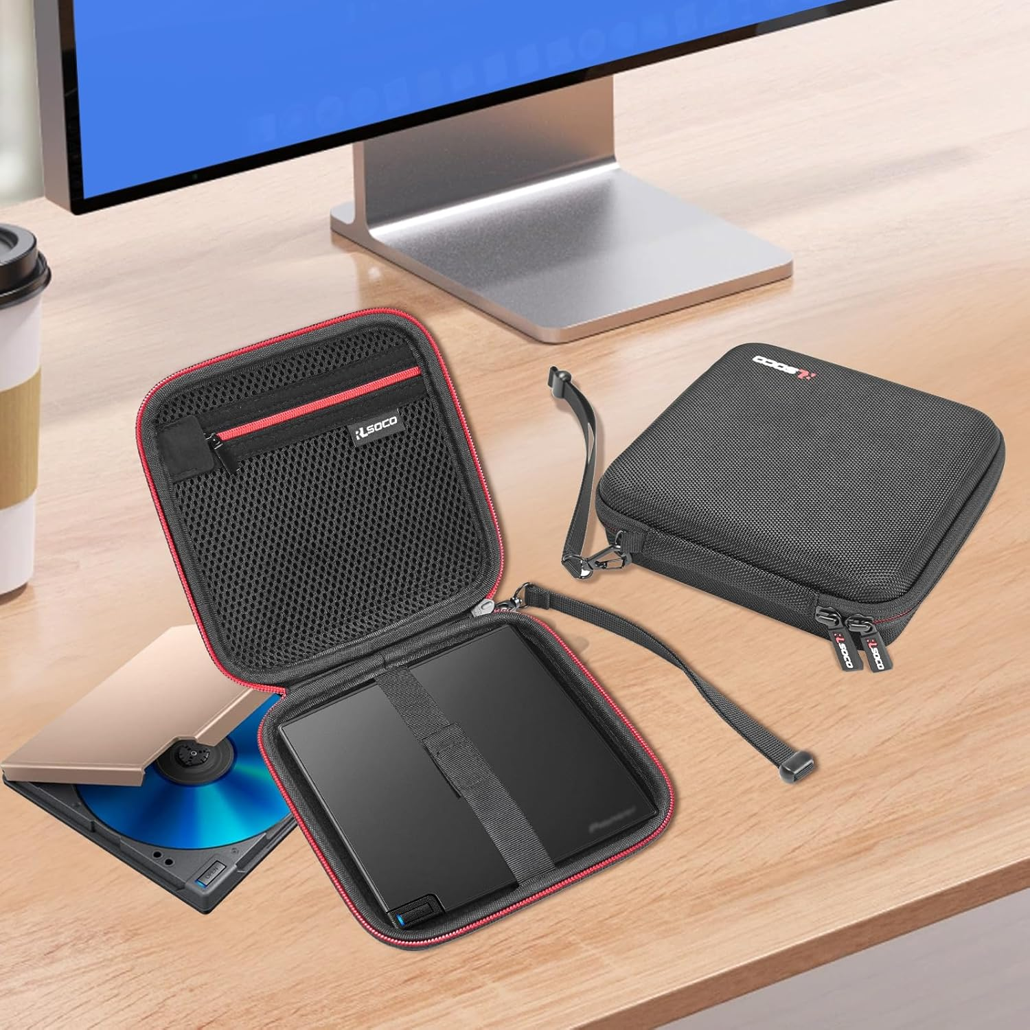 RLSOCO Hard Case for Pioneer BDRXD08TB/BDR-XD07J-UHD Slim Portable BD/DVD/CD Writer and More (Case Only)