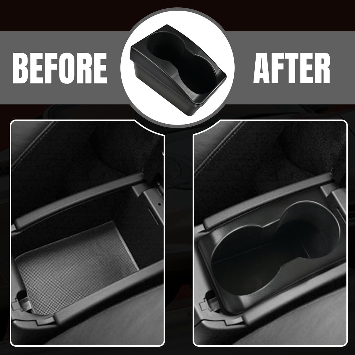 OICCTBF Center Console Cup Holder for Porsche Boxster 996 986 911 1997-04 for Porsche Carrera 1999-2004,Center Console Beverage Drink Insert for Most Standard Sized Cups