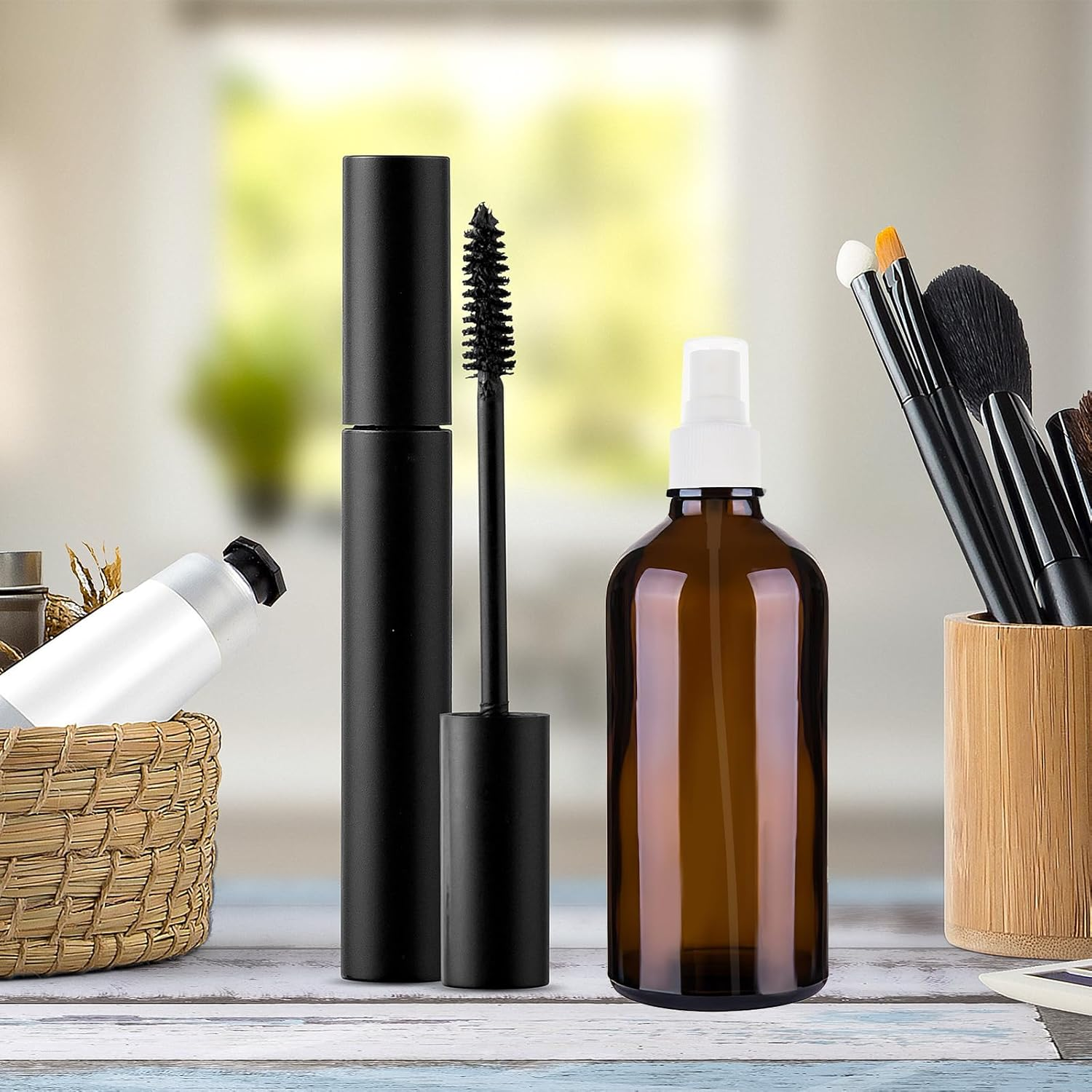 STOBAZA 40Pcs White 24-Thread Plastic Spray Nozzle Replacement Set Fine Mist Sprayer for Makeup Bottles Compatible with Water Bottle Sprayers and Plastic Spray image number 6