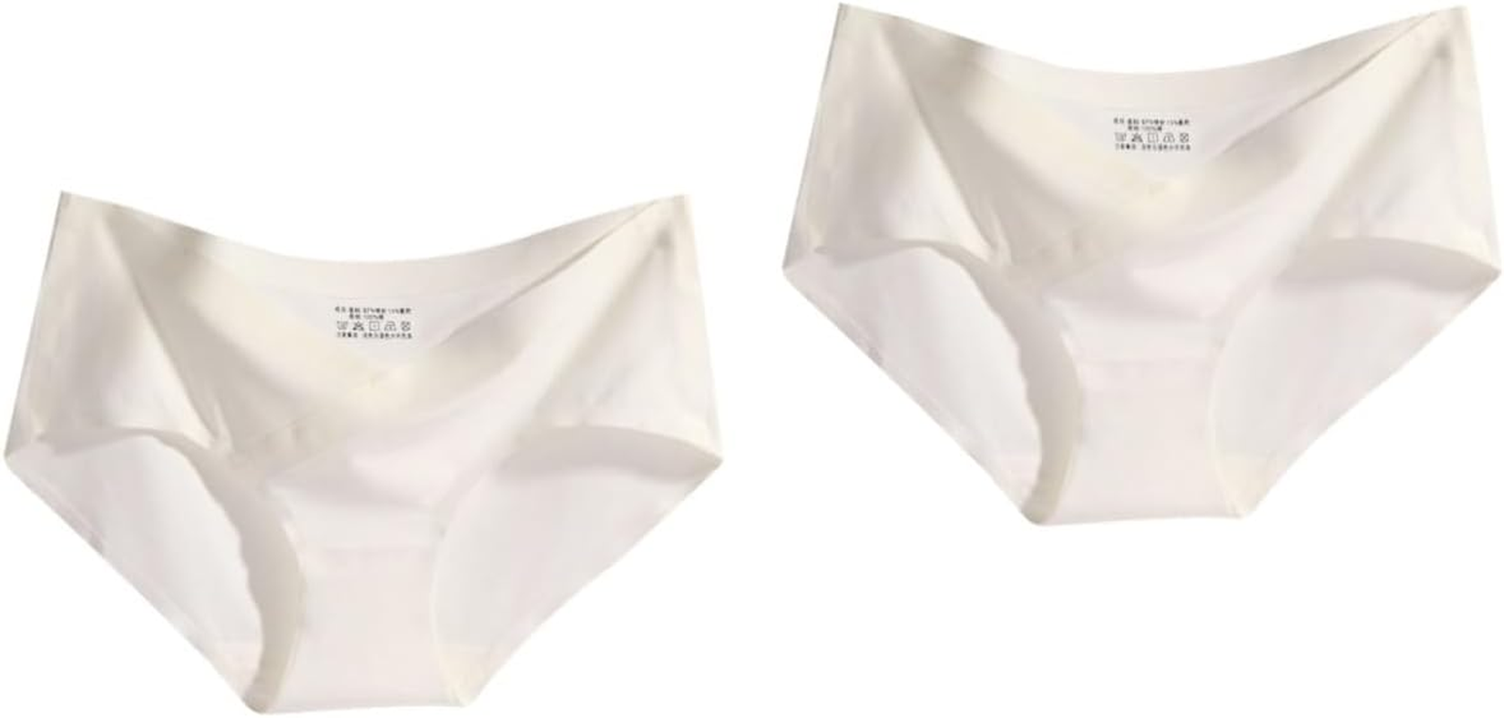 Amosfun Women'S Panty Stretch Briefs Low Waist Ice Silk Maternity Seamless Underwear 3 Pack