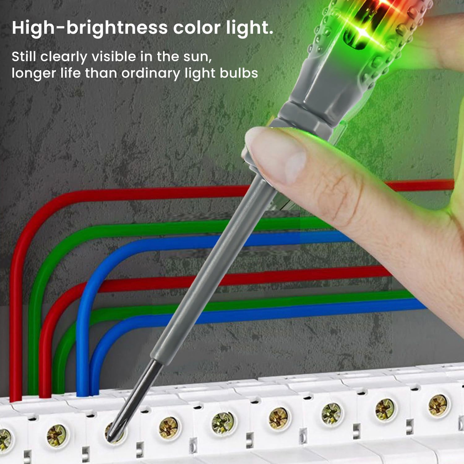 2Pcs Electrical Circuit Tester Pens - 2-In-1 High Torque Strong Magnetic Screwdriver Electricity Detector, Magnetic Screwdriver Heads, Portable Voltage Tester Screwdriver Set image number 6