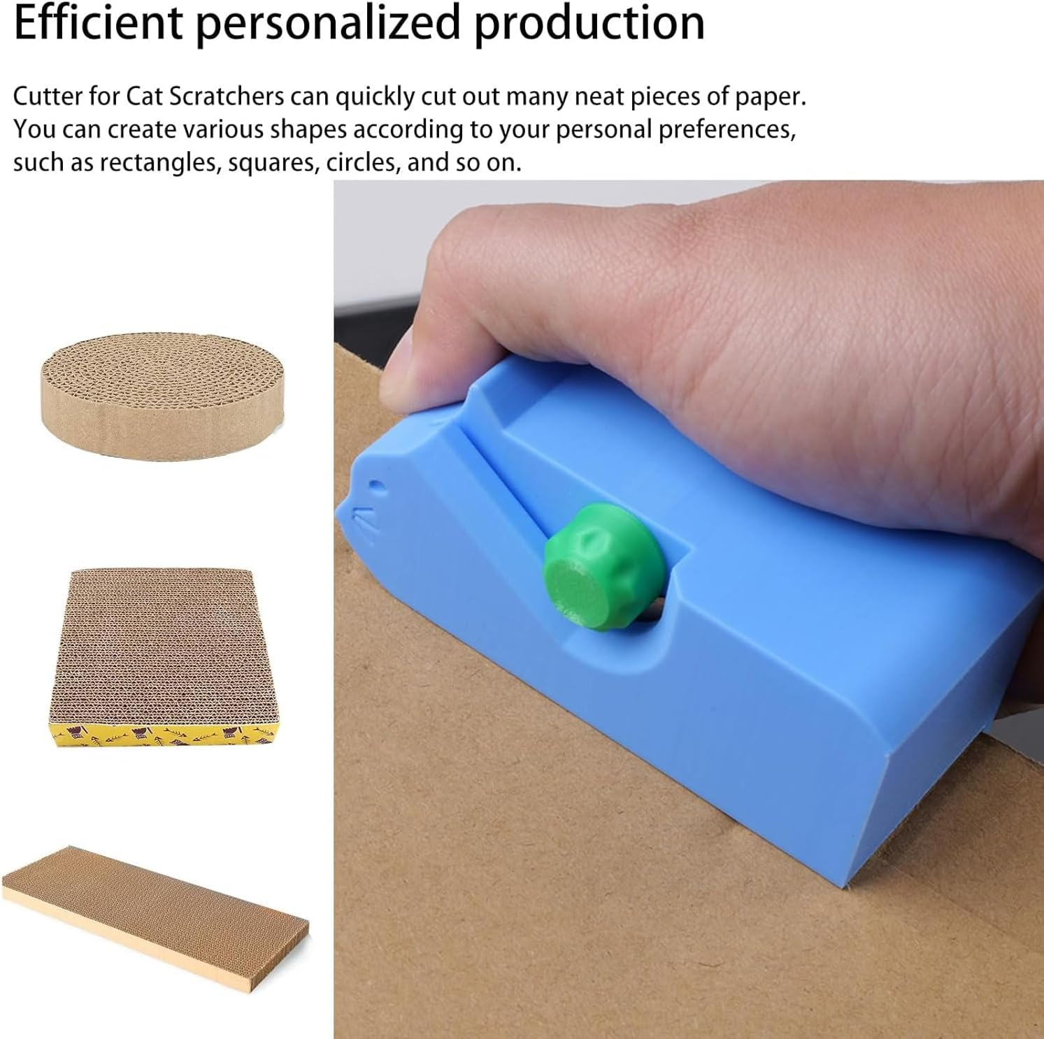Cardboard Cutter for Cat Scratchers,3D Printed Kitten Shaped Cutter Cardboard Handheld Cardboard Cutter Tool, DIY Cat Scratchers Cardboard Strip Tool, Cardboard Cutting Machine for Cat Lovers